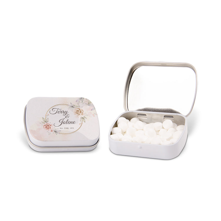 Scatola porta menta per matrimonio personalizzata