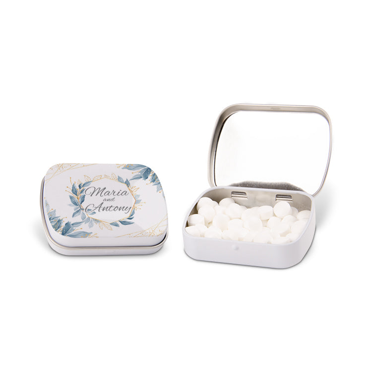 Scatola porta menta per matrimonio personalizzata