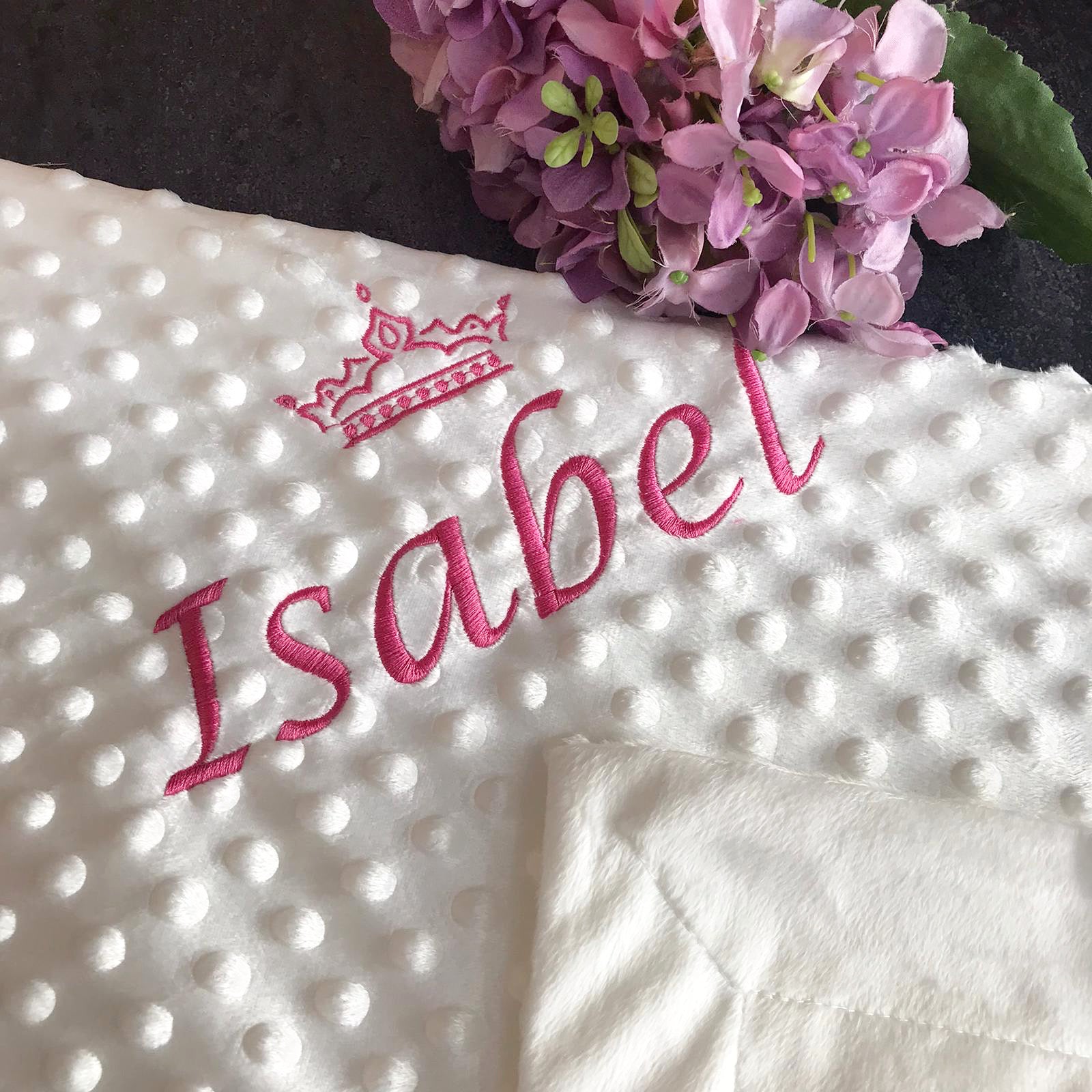 Embroidered Baby Girl Blanket