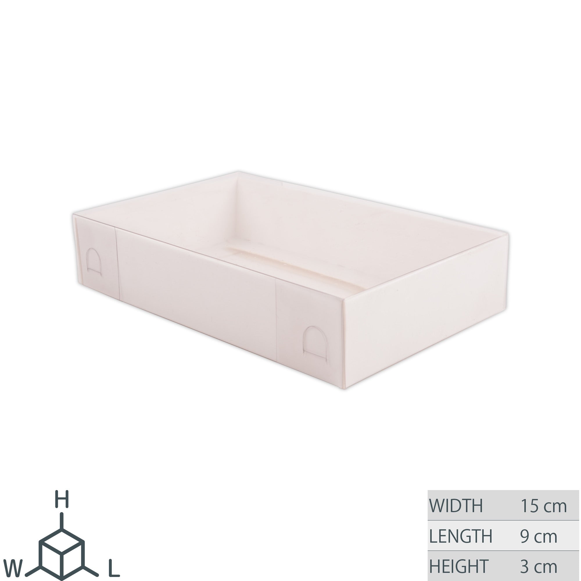 15x9x3 cm Cardboard Box with Clear Lid