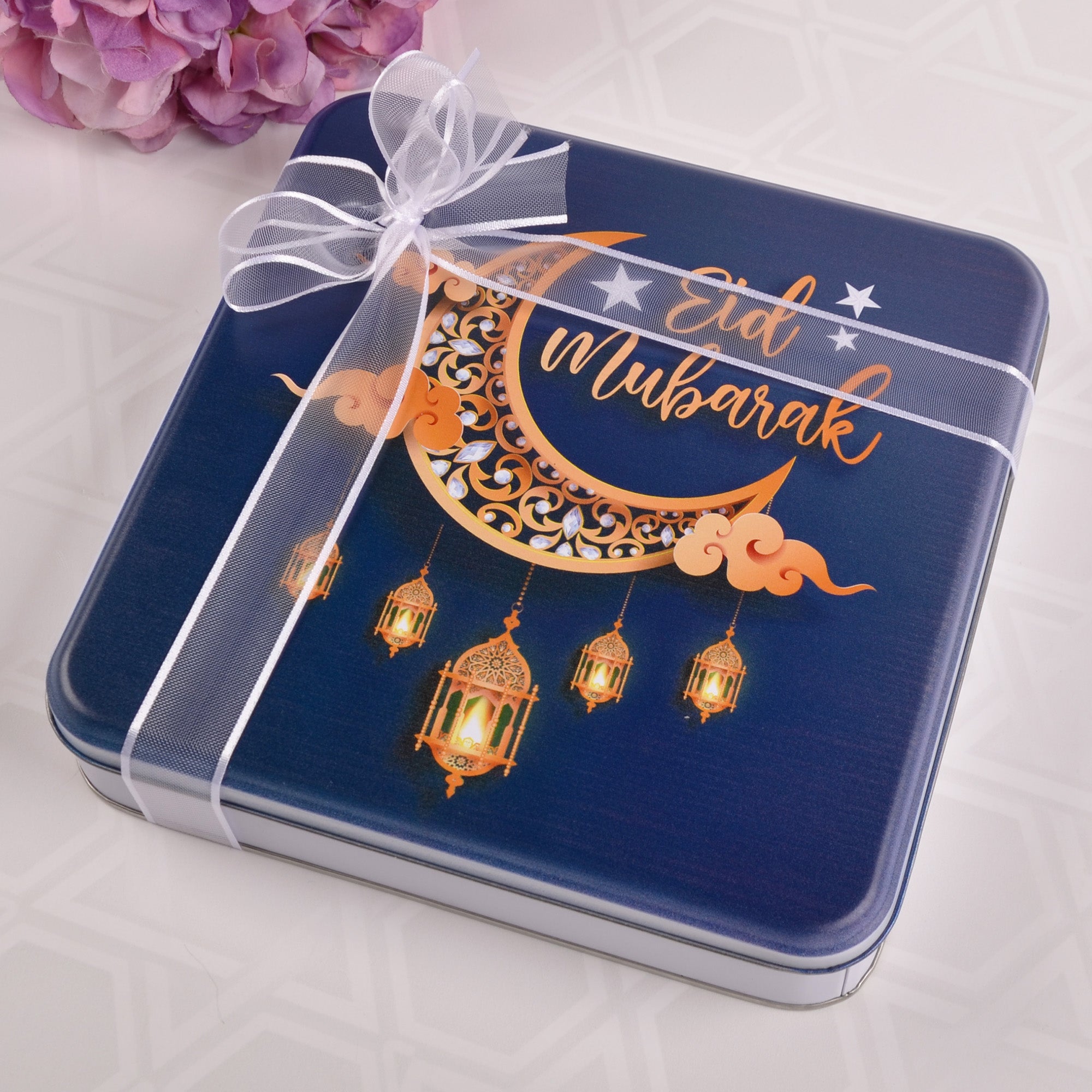 Eid Mubarak Chocolate -  (Metal Box, 48 Chocolates)