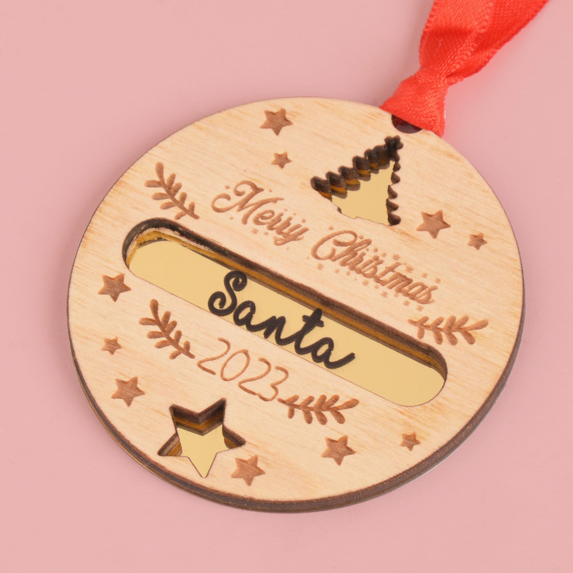 Ornamento di buon Natale in legno personalizzato, ornamento acrilico