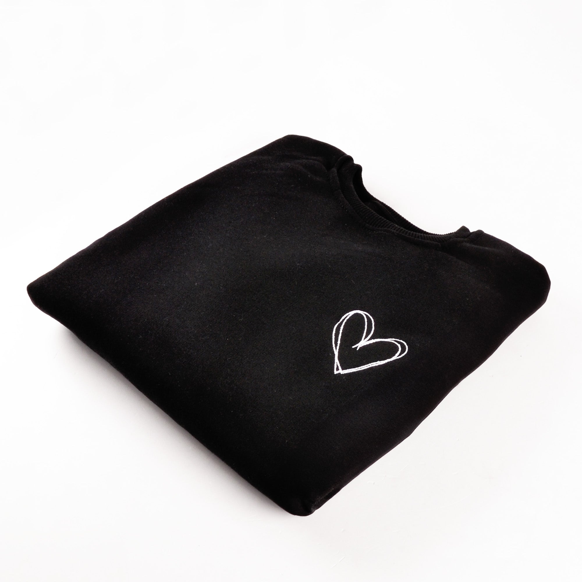 Heart Embroidered Sweatshirt | Cute Heart Sweatshirt