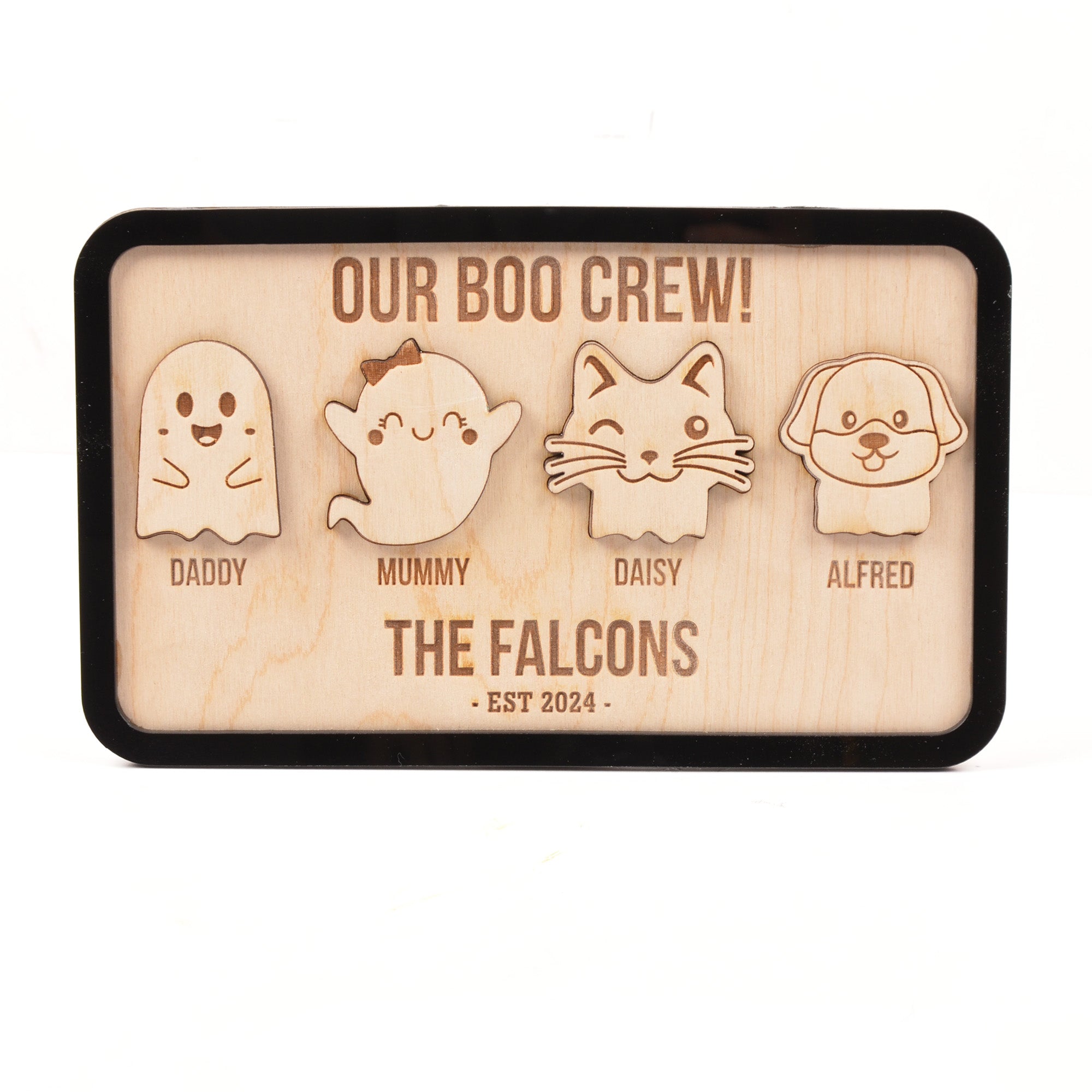 Personalized Halloween "Our Boo Crew" Sign