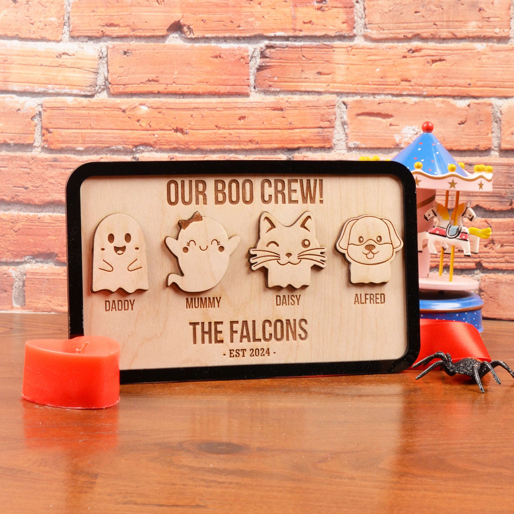 Personalized Halloween "Our Boo Crew" Sign