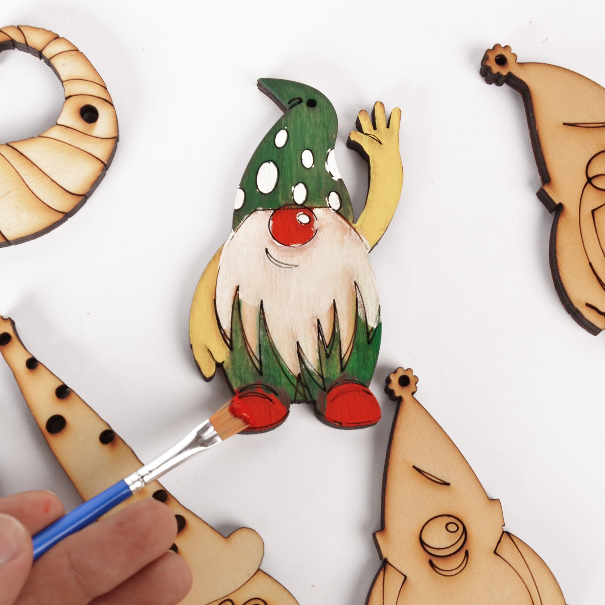 9 pcs. Gnome Ornaments, DIY Ornaments for Christmas Tree