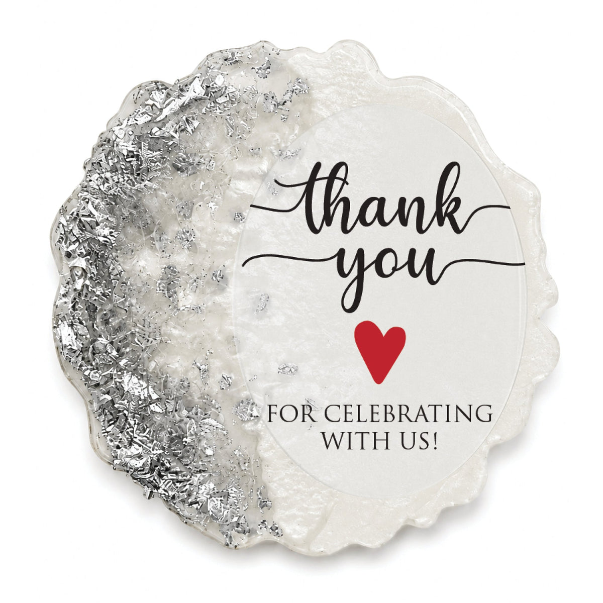 50 PCS Thank You for Celebrating With Us Gift Box – Custom Resin Magnet & Chocolate Wedding Favors
