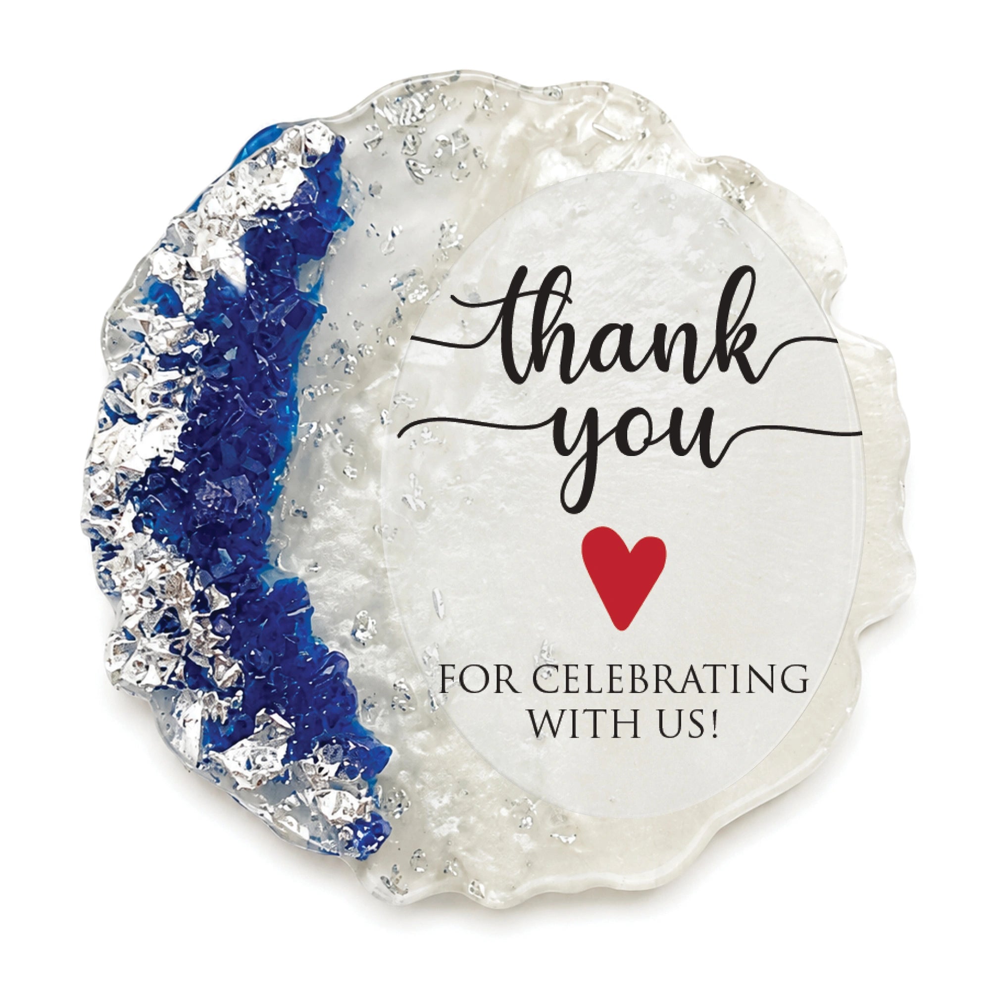 50 PCS Thank You for Celebrating with Us Resin Wedding Magnets – Personalized Bridal Shower Favors