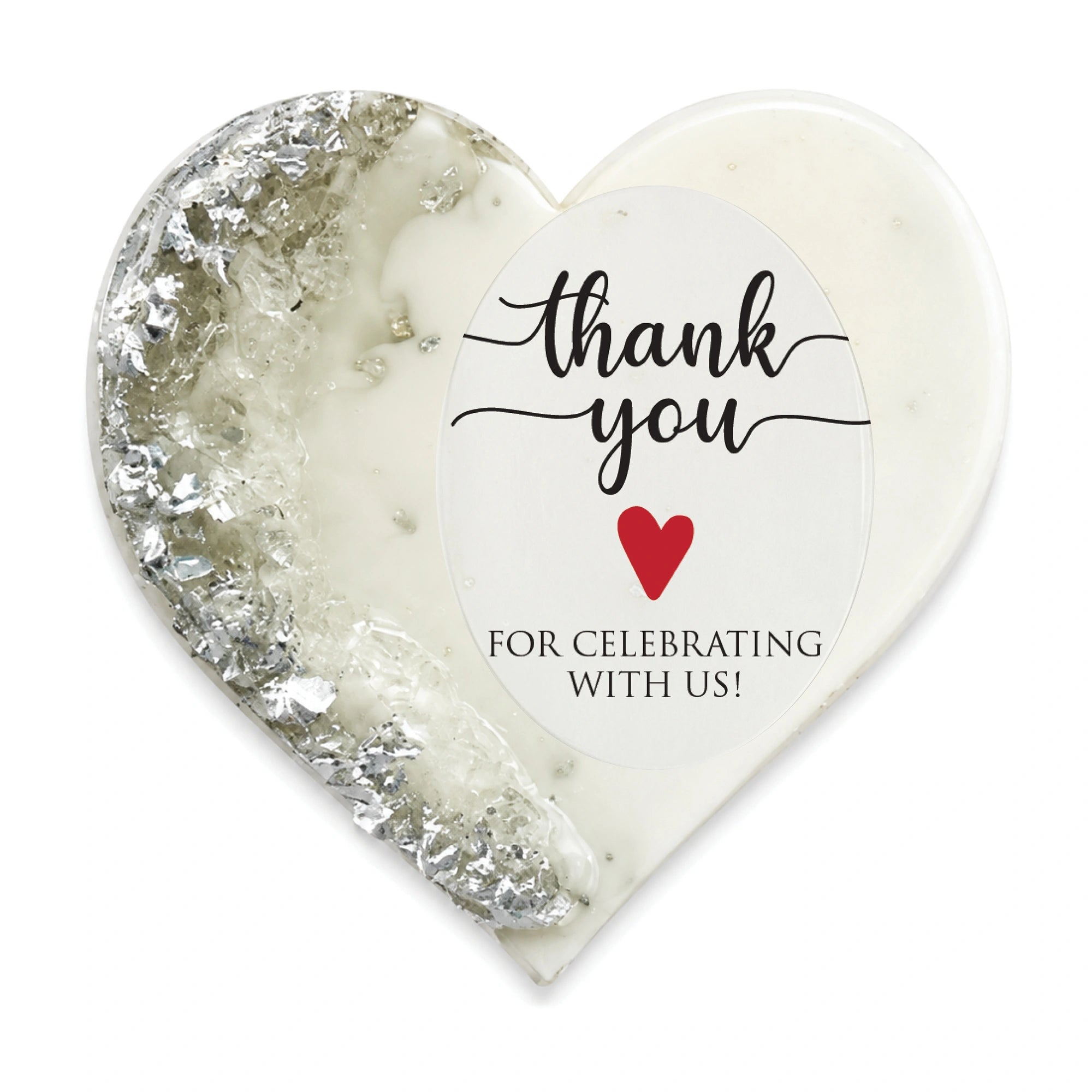 50 PCS Thank You for Celebrating with Us Resin Wedding Magnets – Personalized Bridal Shower Favors