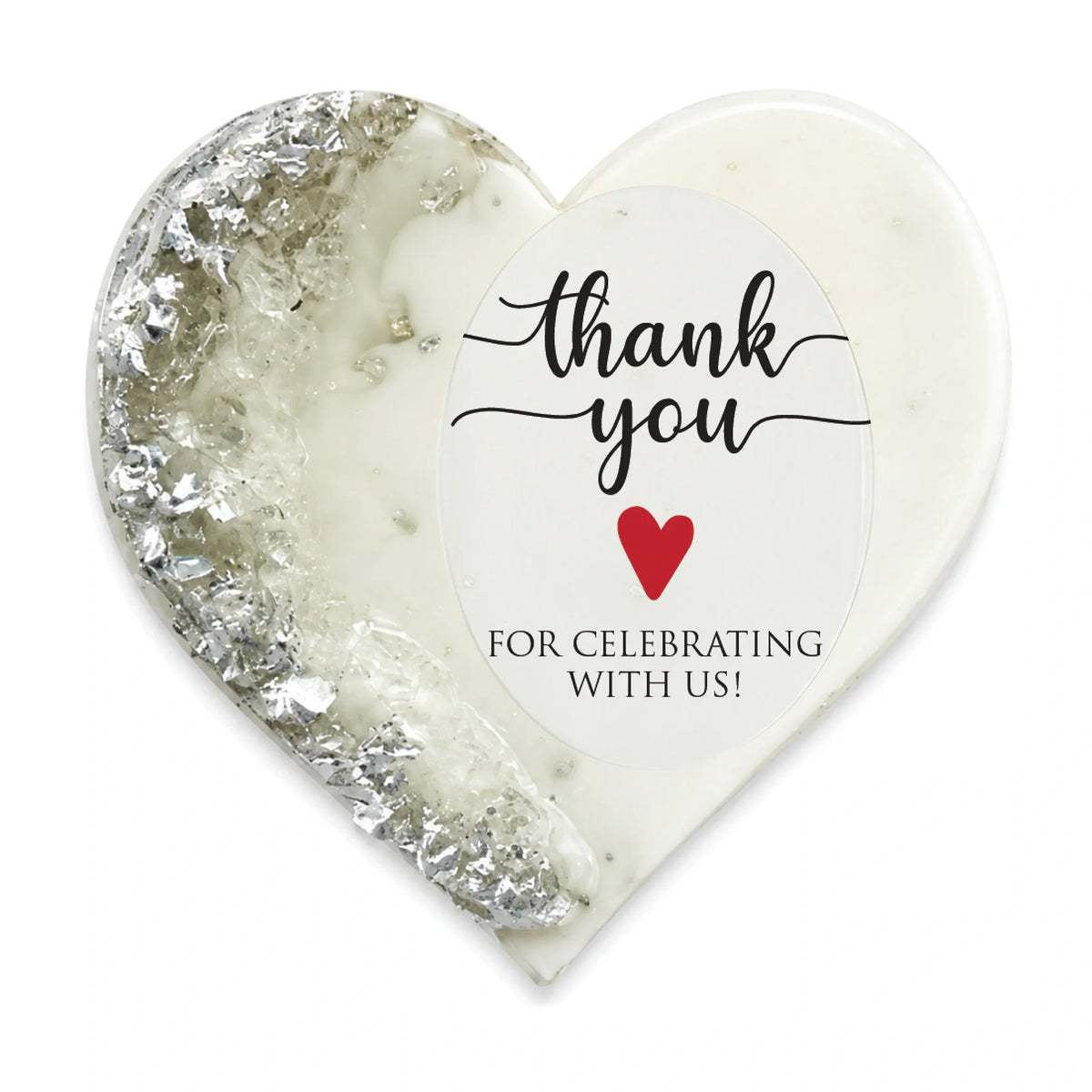 50 PCS Thank You for Celebrating with Us Resin Wedding Magnets – Personalized Bridal Shower Favors