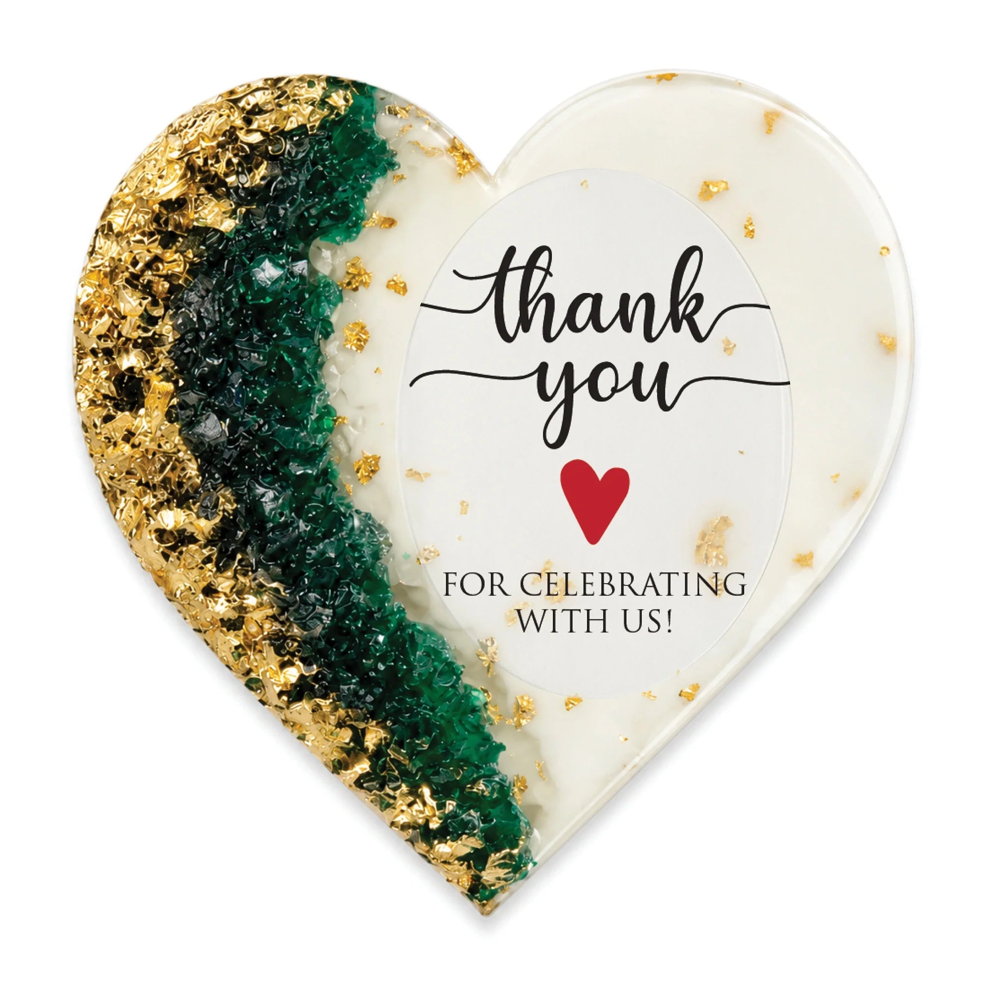 50 PCS Thank You for Celebrating with Us Resin Wedding Magnets – Personalized Bridal Shower Favors
