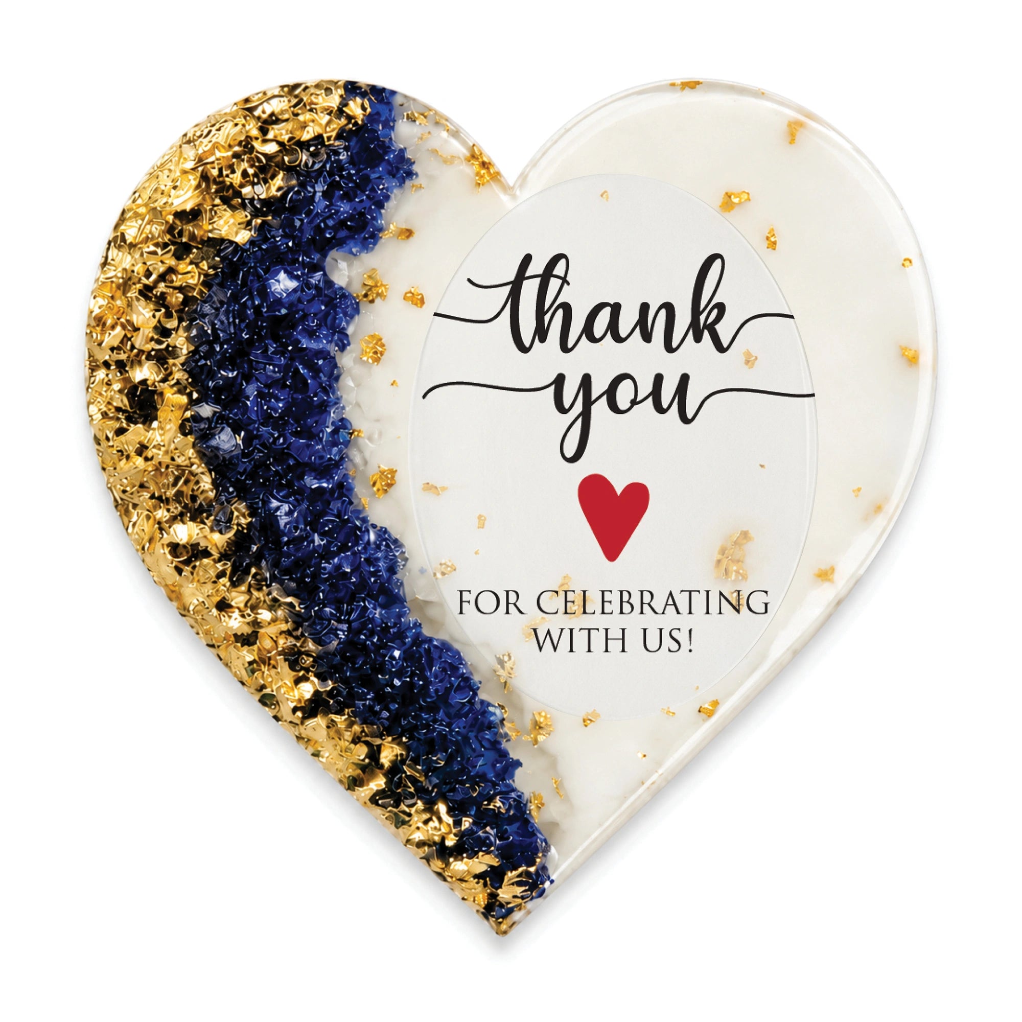 50 PCS Thank You for Celebrating with Us Resin Wedding Magnets – Personalized Bridal Shower Favors