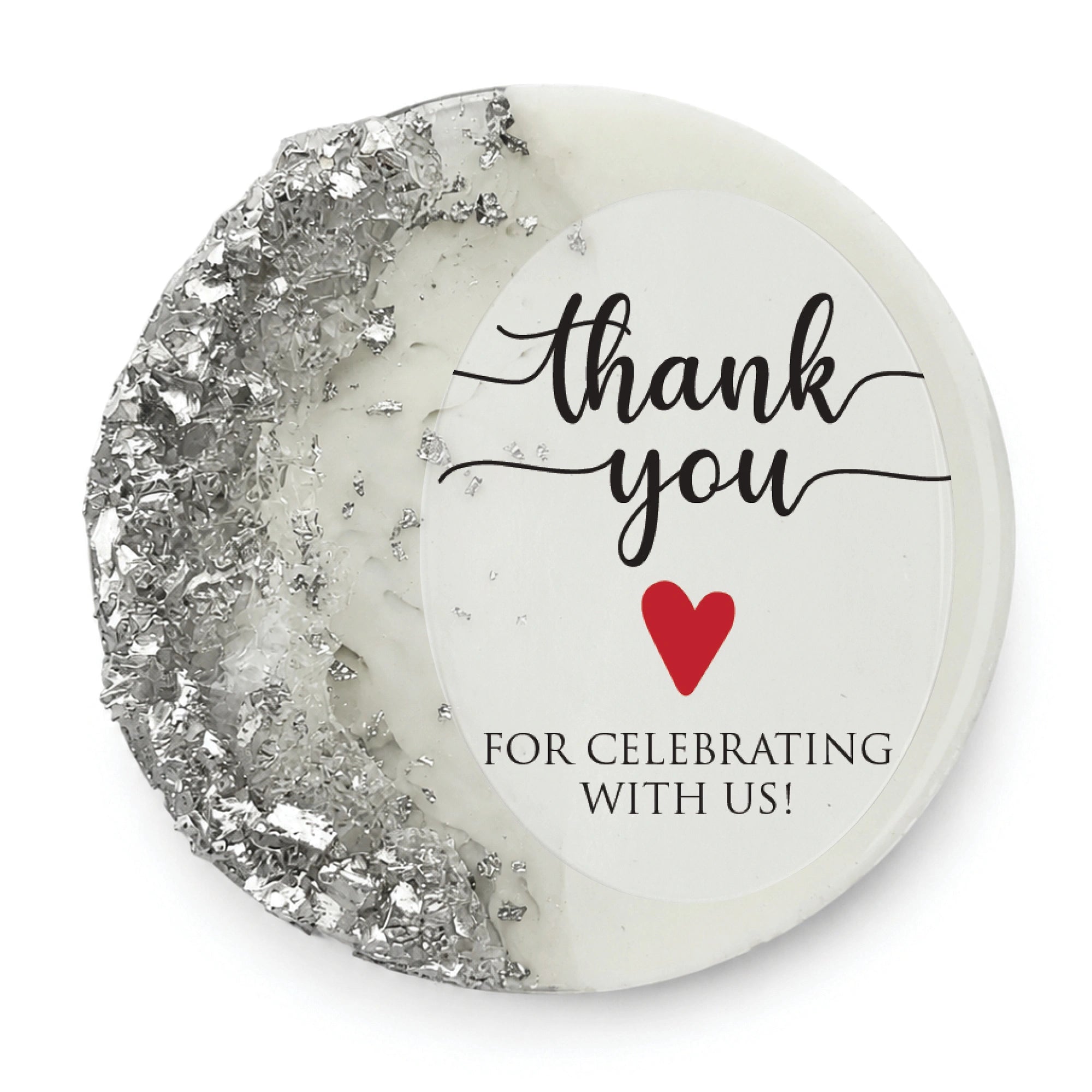 50 PCS Thank You for Celebrating with Us Resin Wedding Magnets – Personalized Bridal Shower Favors