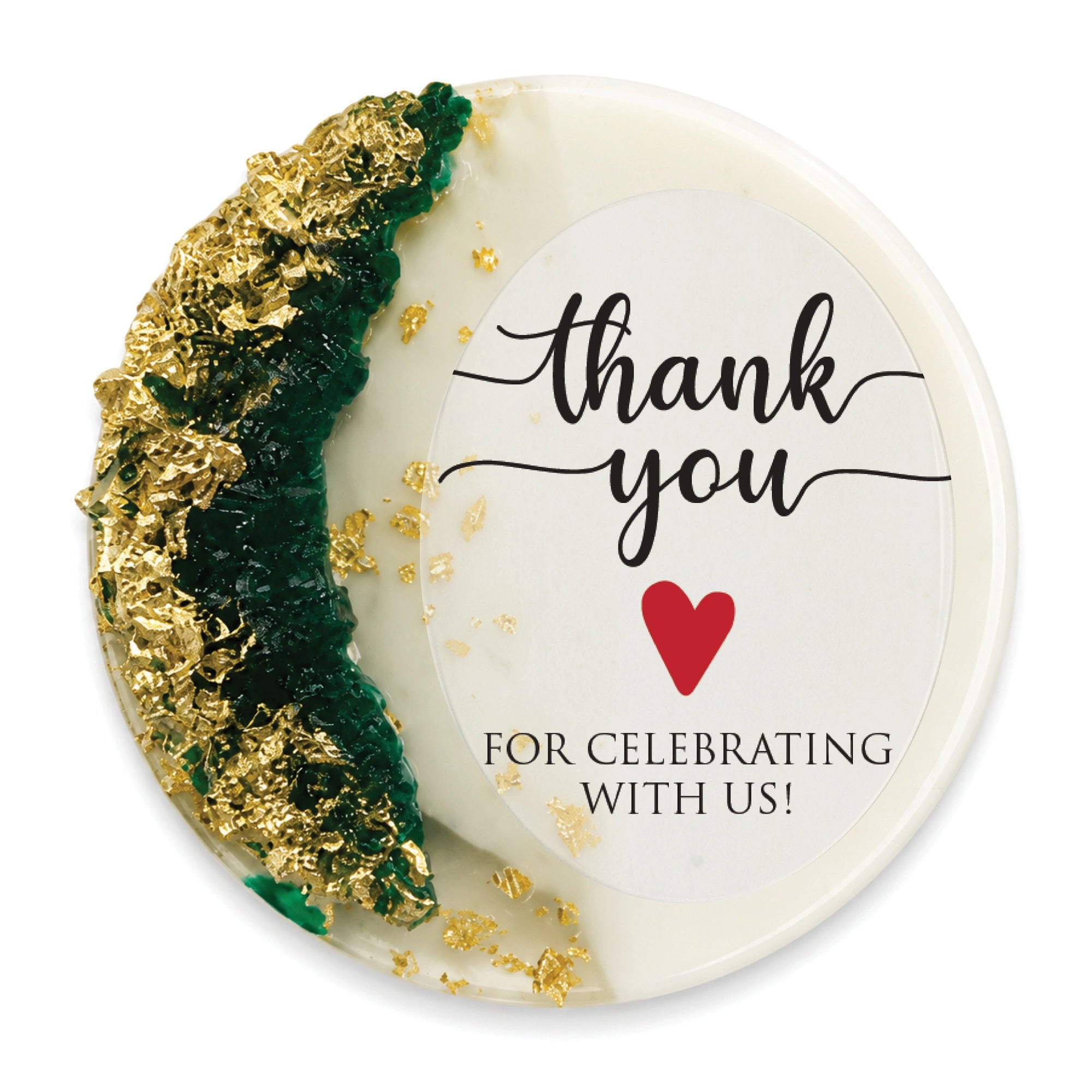 50 PCS Thank You for Celebrating with Us Resin Wedding Magnets – Personalized Bridal Shower Favors
