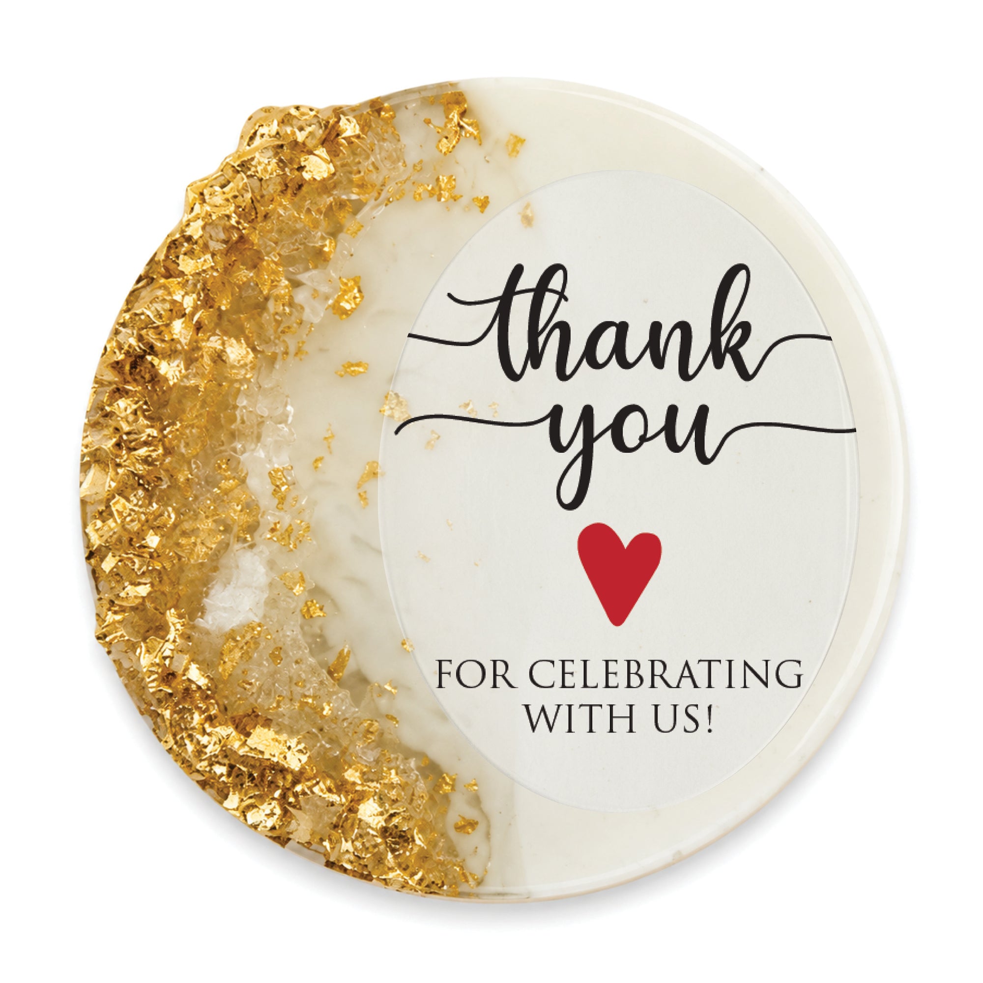 50 PCS Thank You for Celebrating With Us Gift Box – Custom Resin Magnet & Chocolate Wedding Favors