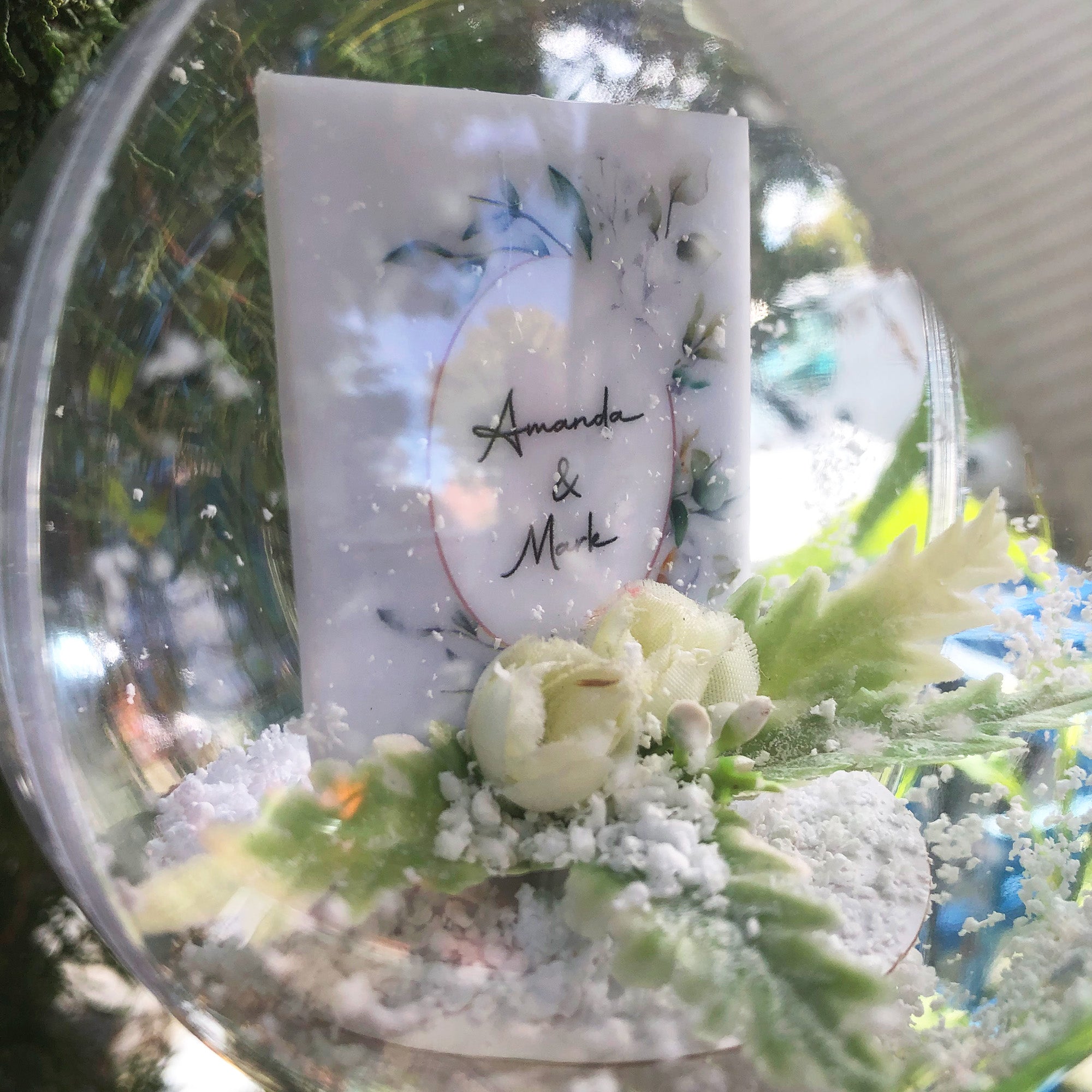 Ornamento personalizzato per invito a nozze, ornamento per matrimonio, calendario, regalo di anniversario, il nostro primo Natale