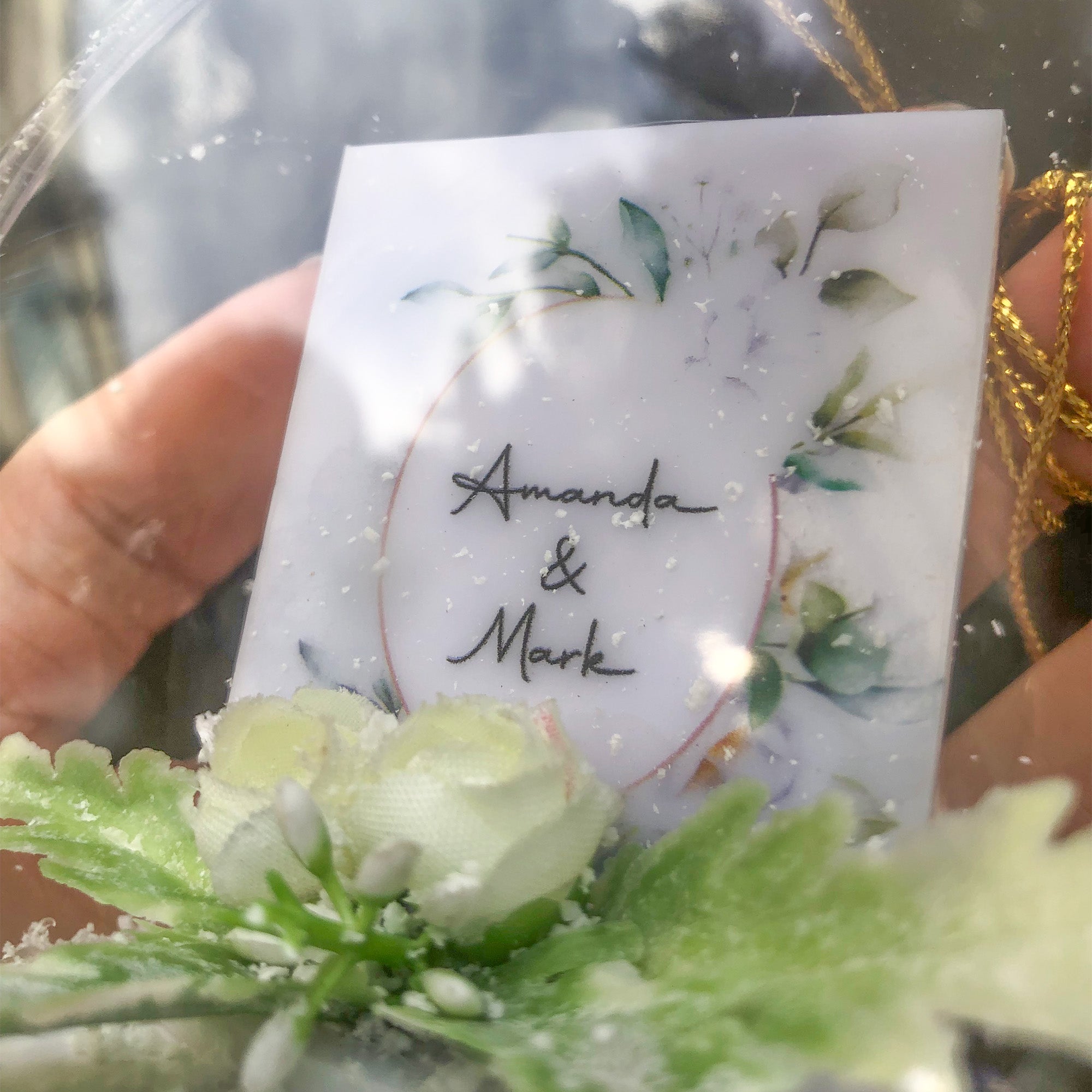 Ornamento personalizzato per invito a nozze, ornamento per matrimonio, calendario, regalo di anniversario, il nostro primo Natale