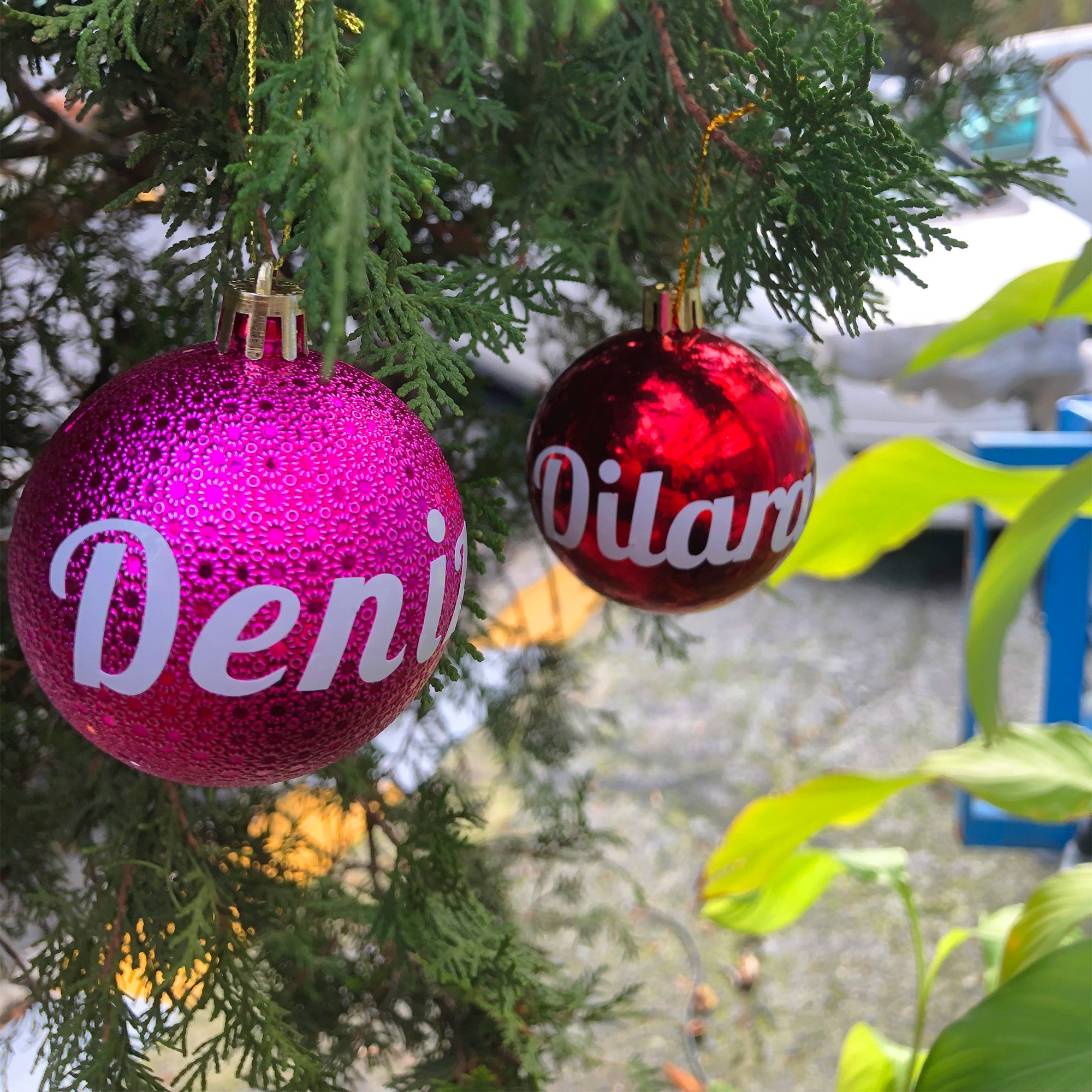 Personalized Christmas Baubles, Personalized Name Ornament, Christmas Tree Ornament