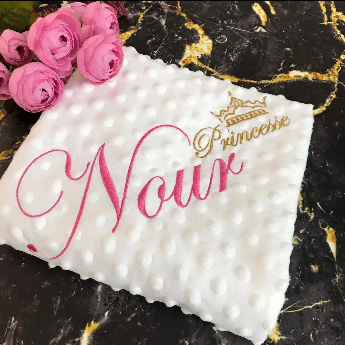 Embroidered Baby Girl Blanket