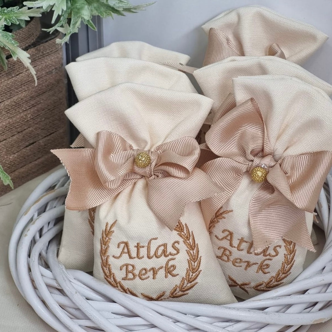 Personalized Boy Embroidered Lavender Sachets ( 10 pcs )