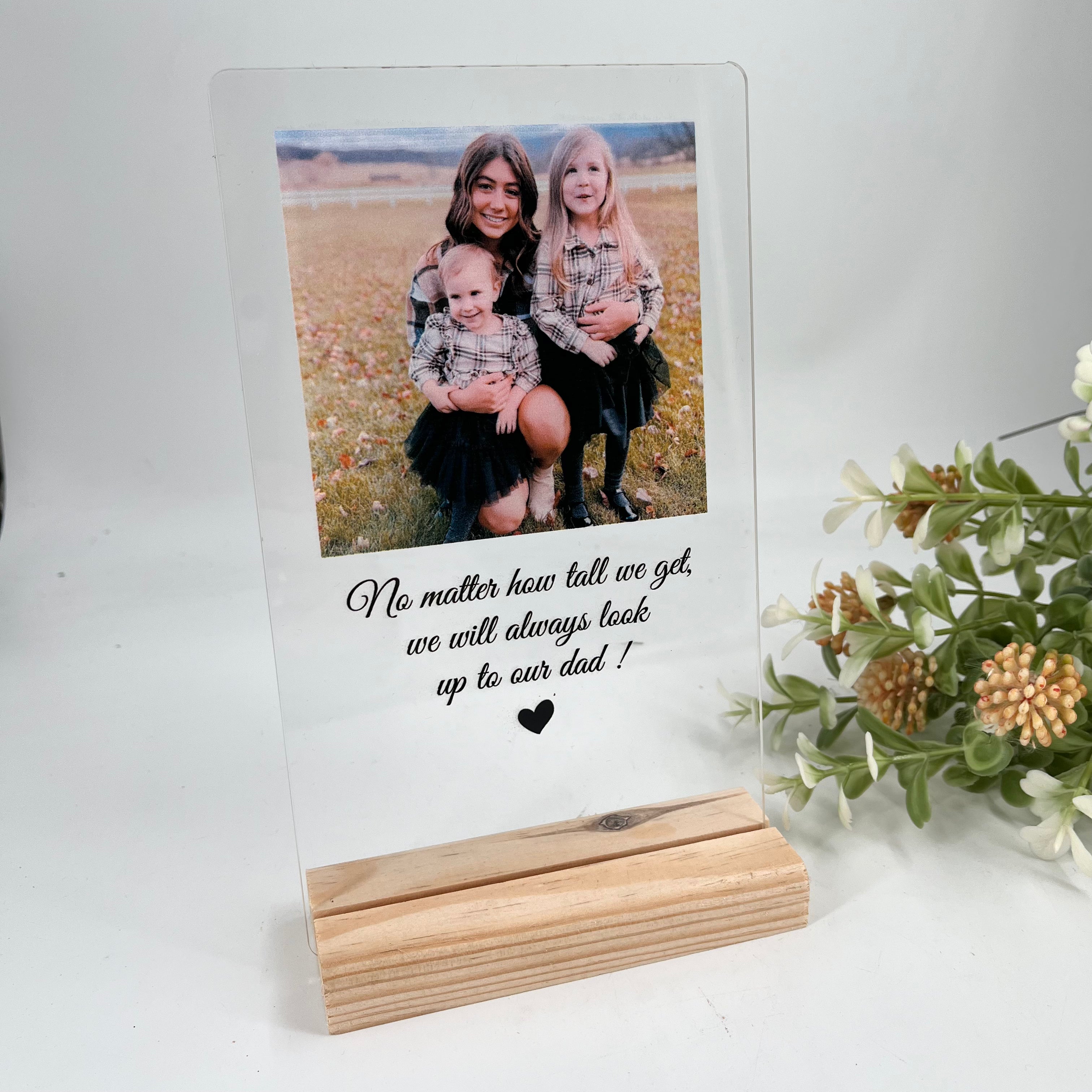 Placa fotográfica para papá