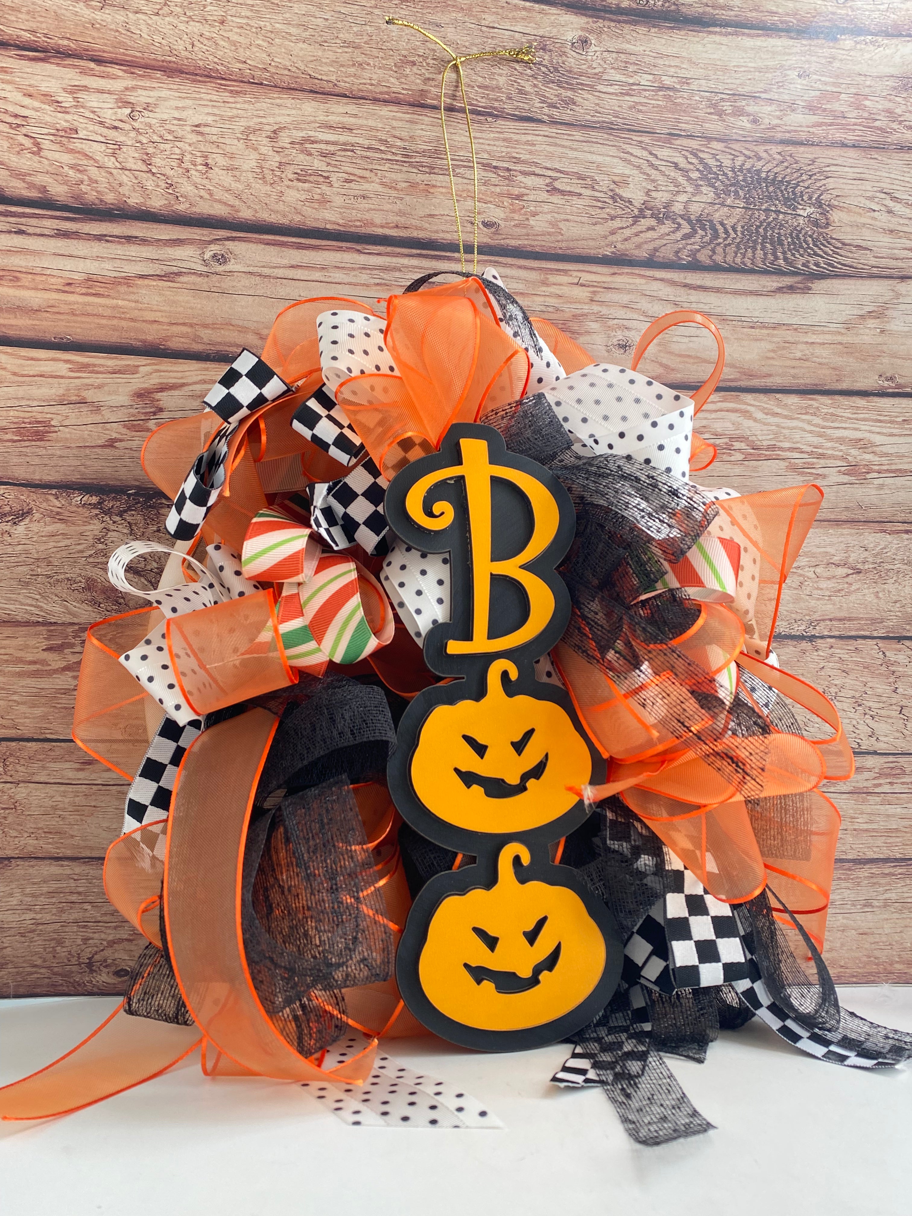 BOO Halloween Wooden Sign