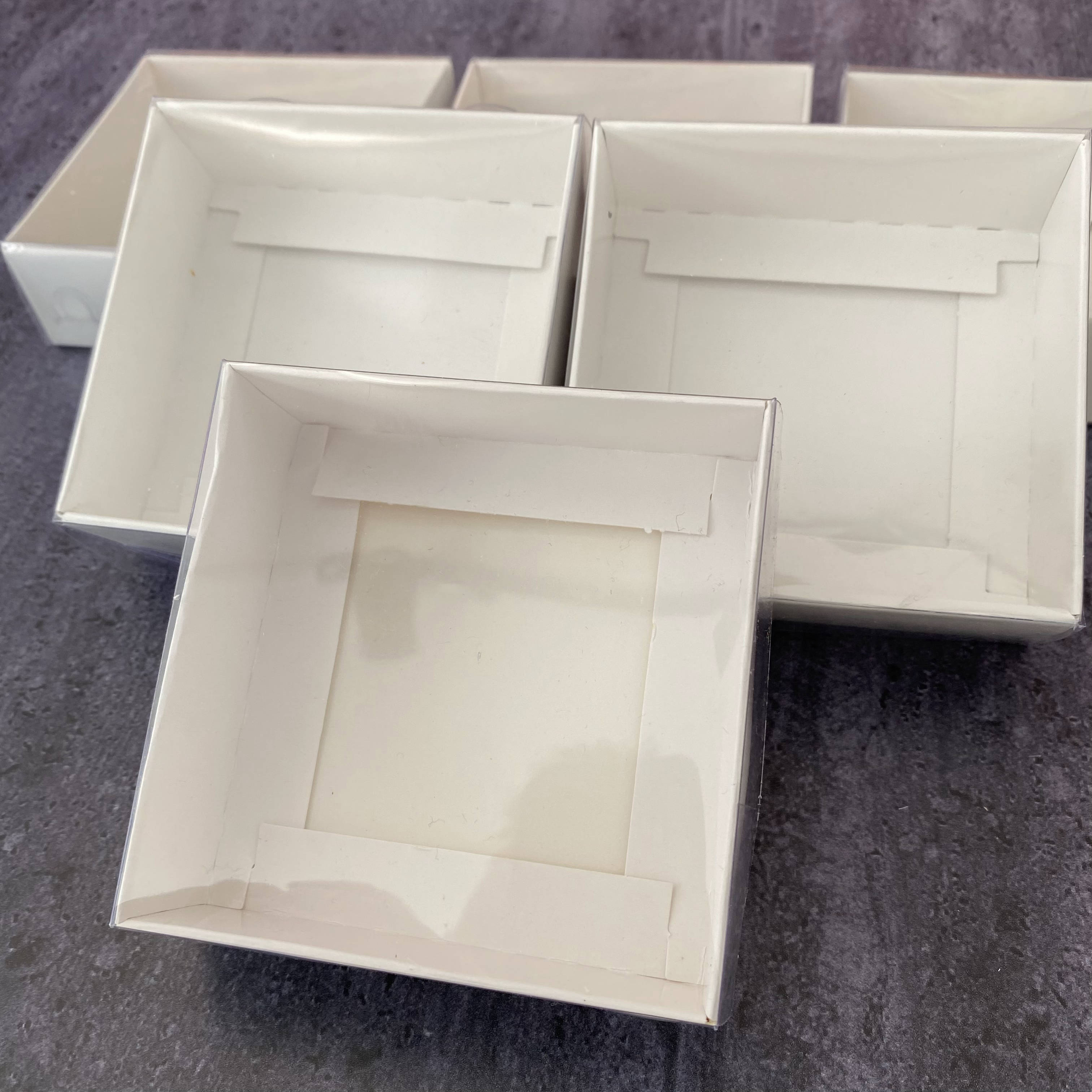 9x9x3 cm White Cardboard Box - 100 pcs