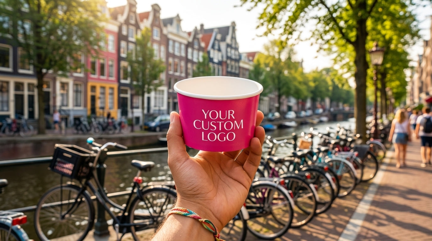 Custom Printed Ice Cream Cups | 100cc, 200cc, 230cc | Personalized Logo Ice Cream Bowls