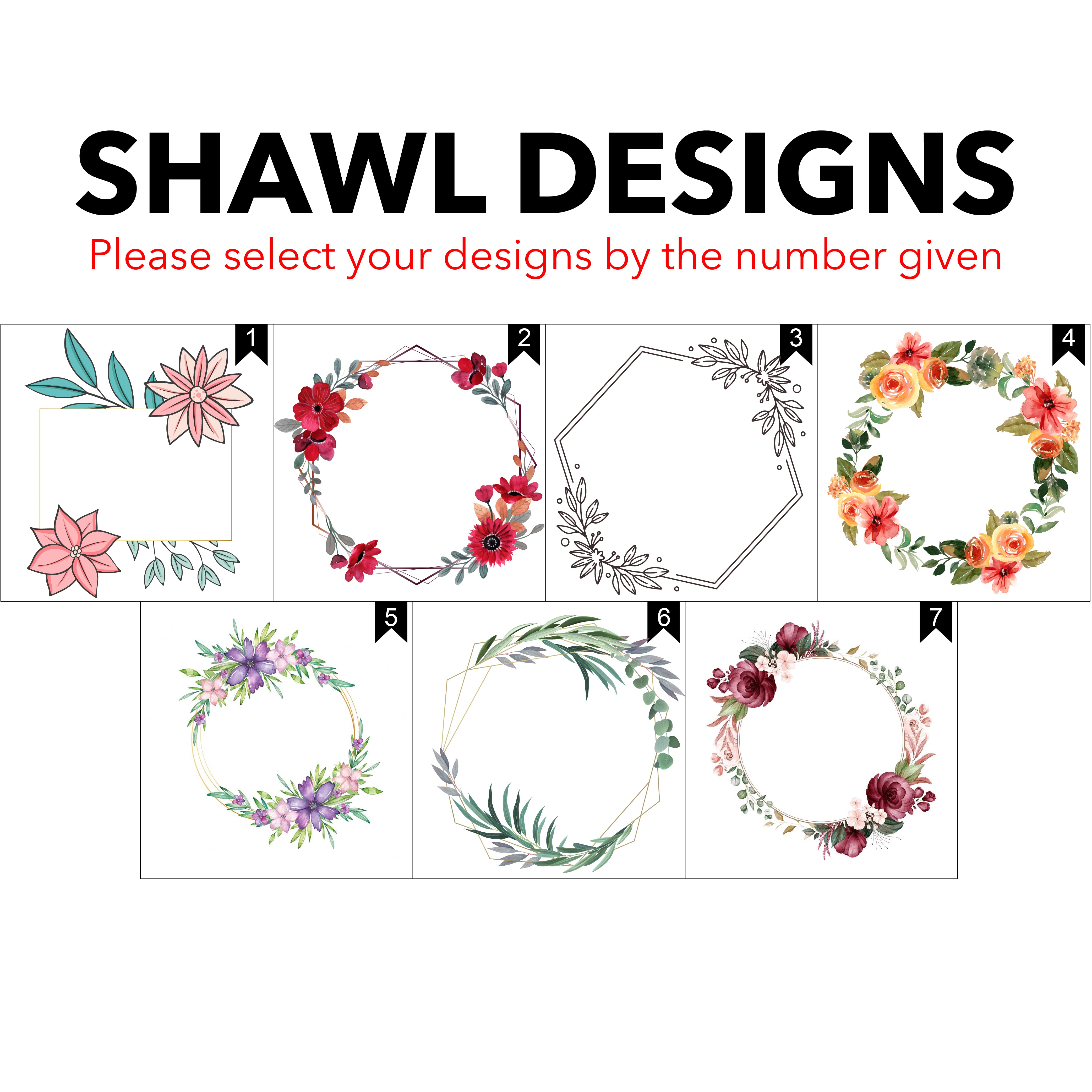 Personalisierte Hochzeits-Pashmina-Tücher (20 Stück)