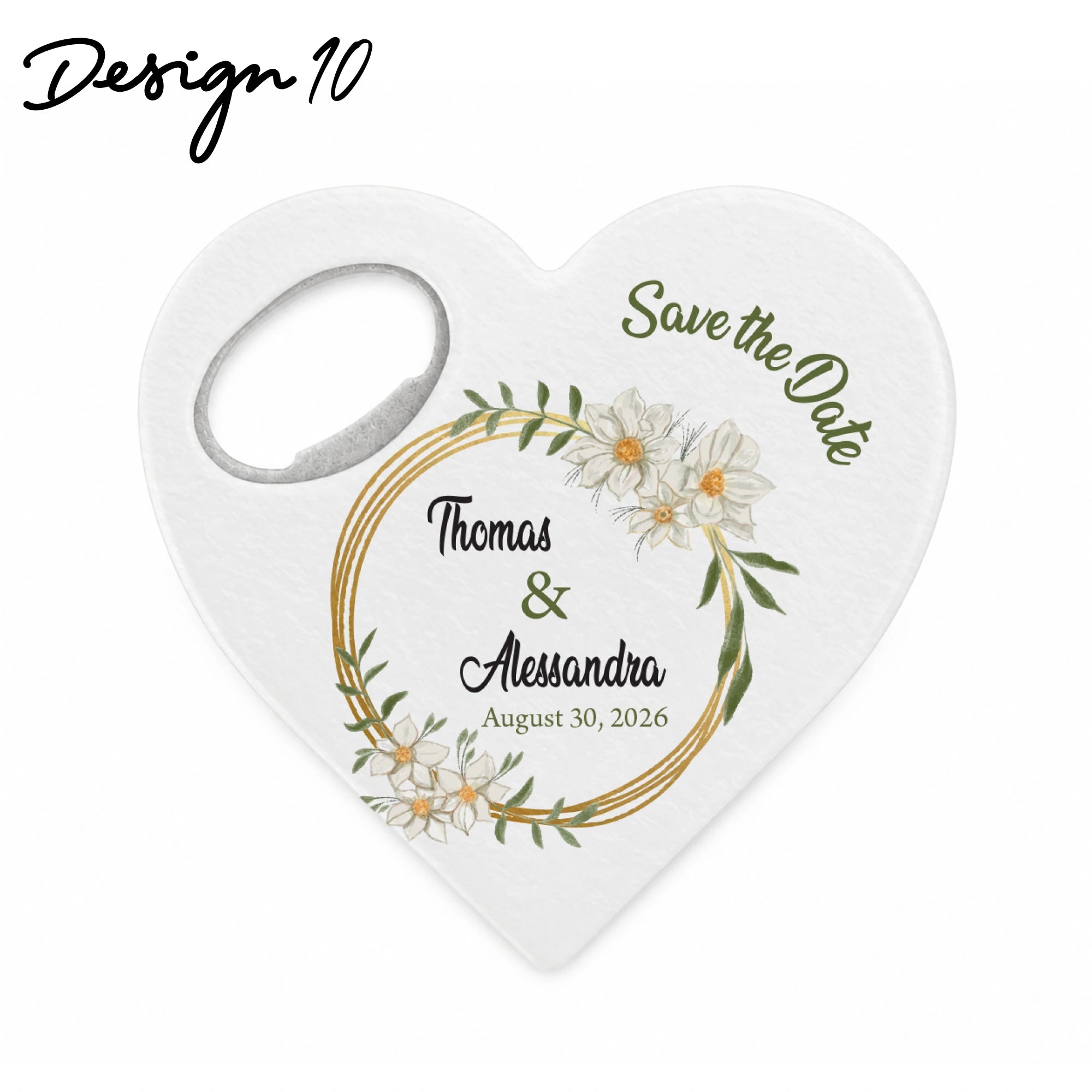 Aimant ouvre-bouteille personnalisé, cadeau en forme de cœur pour les invités en vrac