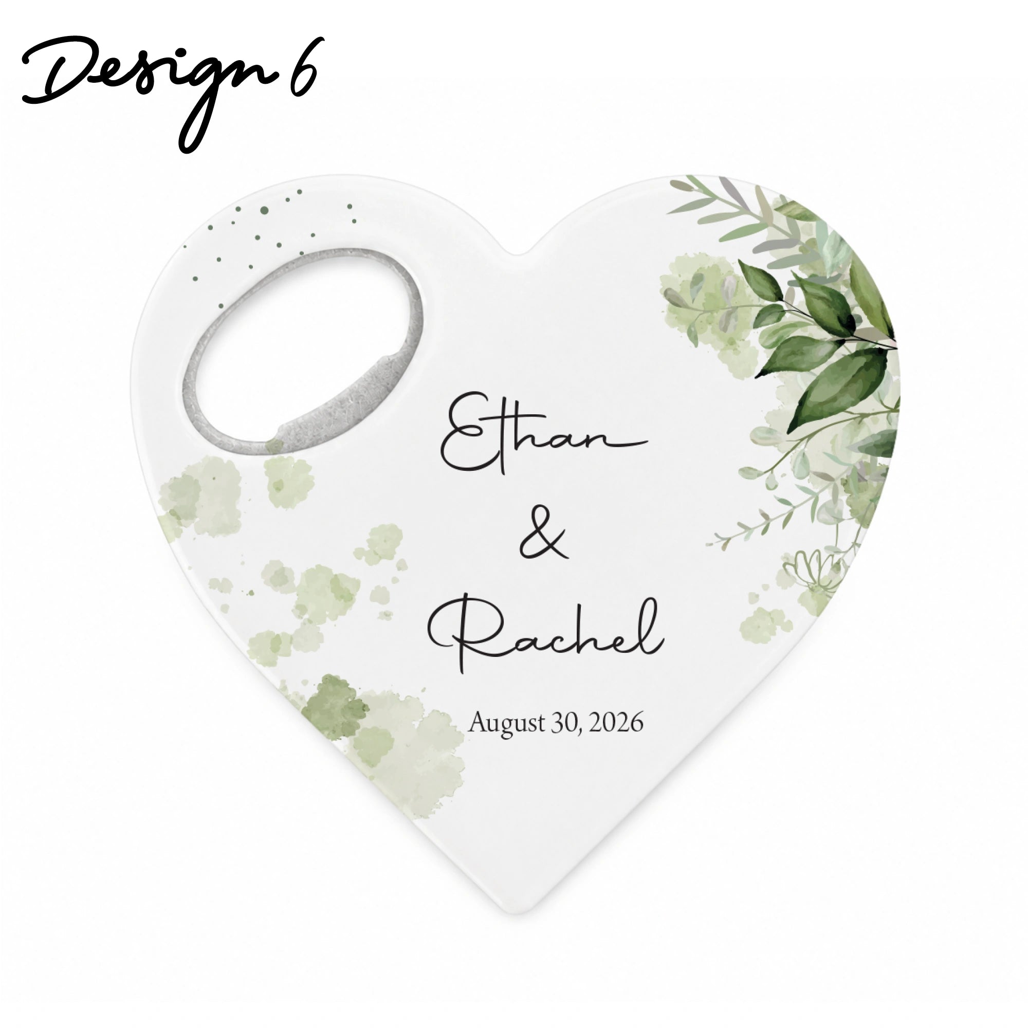 Aimant ouvre-bouteille personnalisé, cadeau en forme de cœur pour les invités en vrac