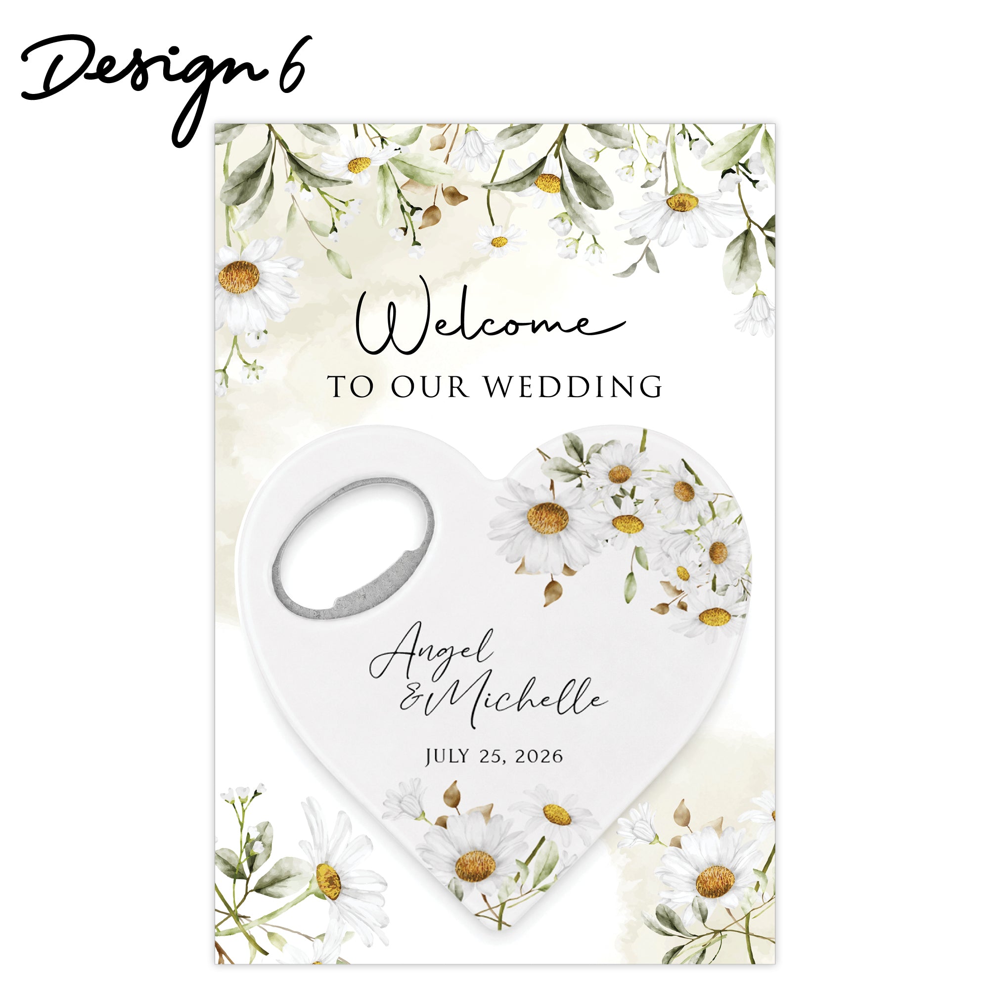 Personalized Bottle Opener Magnet with Thank You Design, Heart Shaped Gift for Guests in Bulk