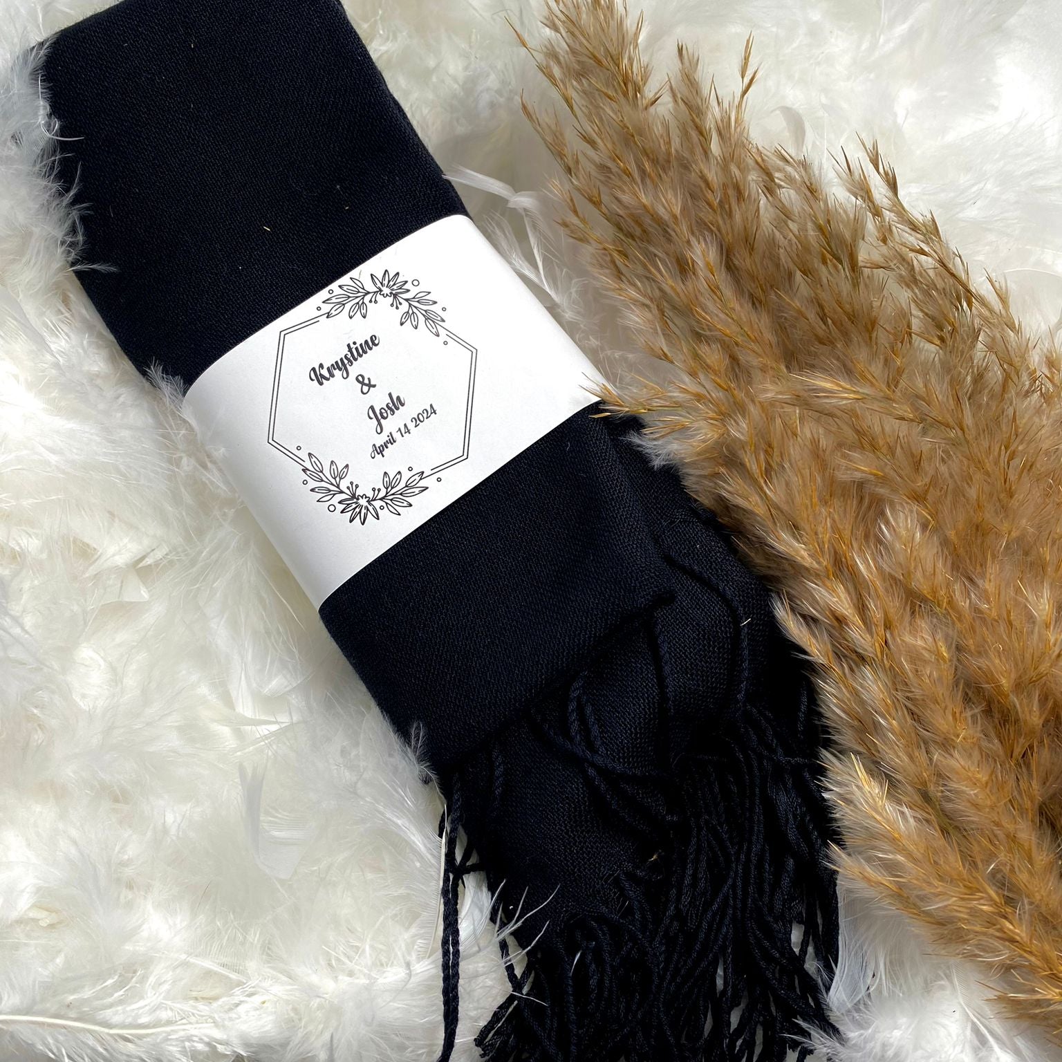 Personalisierte Hochzeits-Pashmina-Tücher (20 Stück)