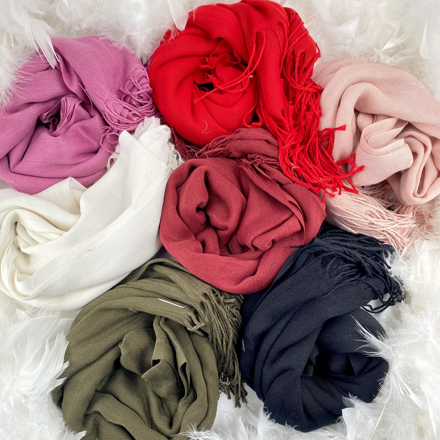 Personalisierte Hochzeits-Pashmina-Tücher (20 Stück)