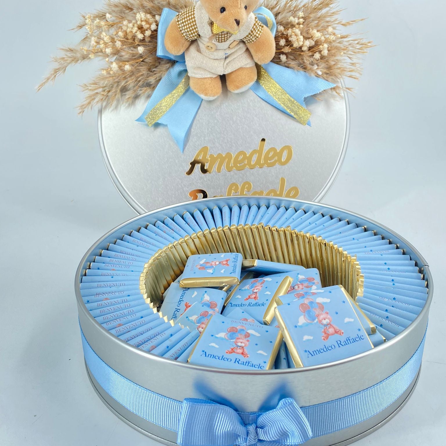 Boy Baby Chocolate with Plexi Metal Box