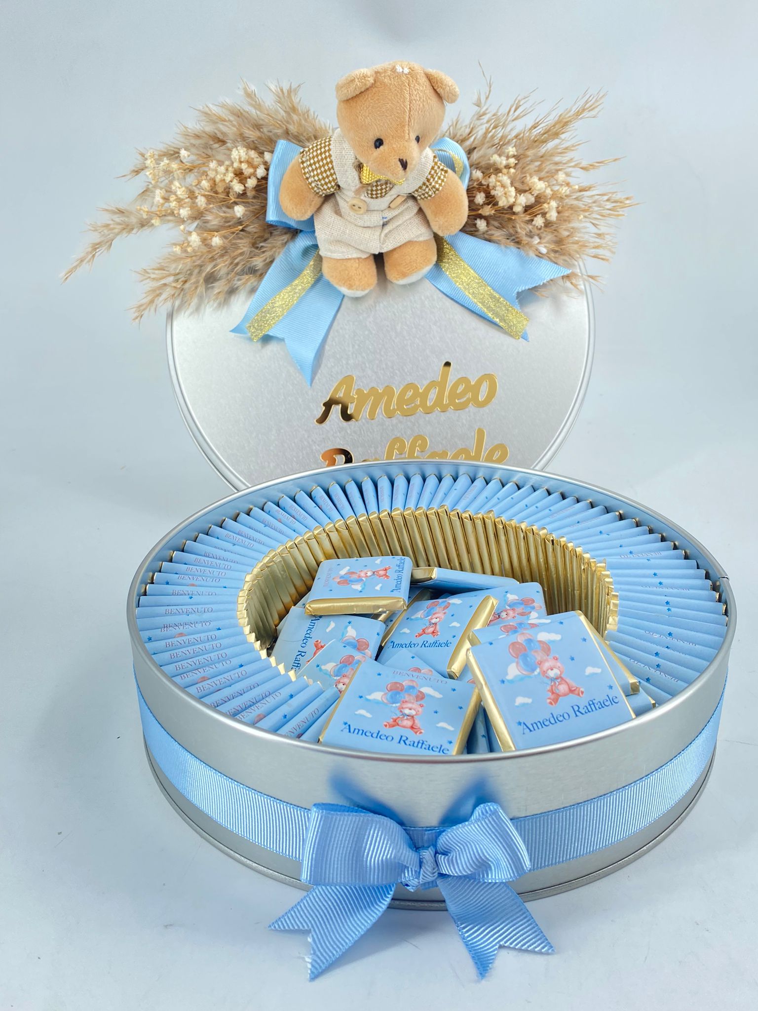 Boy Baby Chocolate with Plexi Metal Box