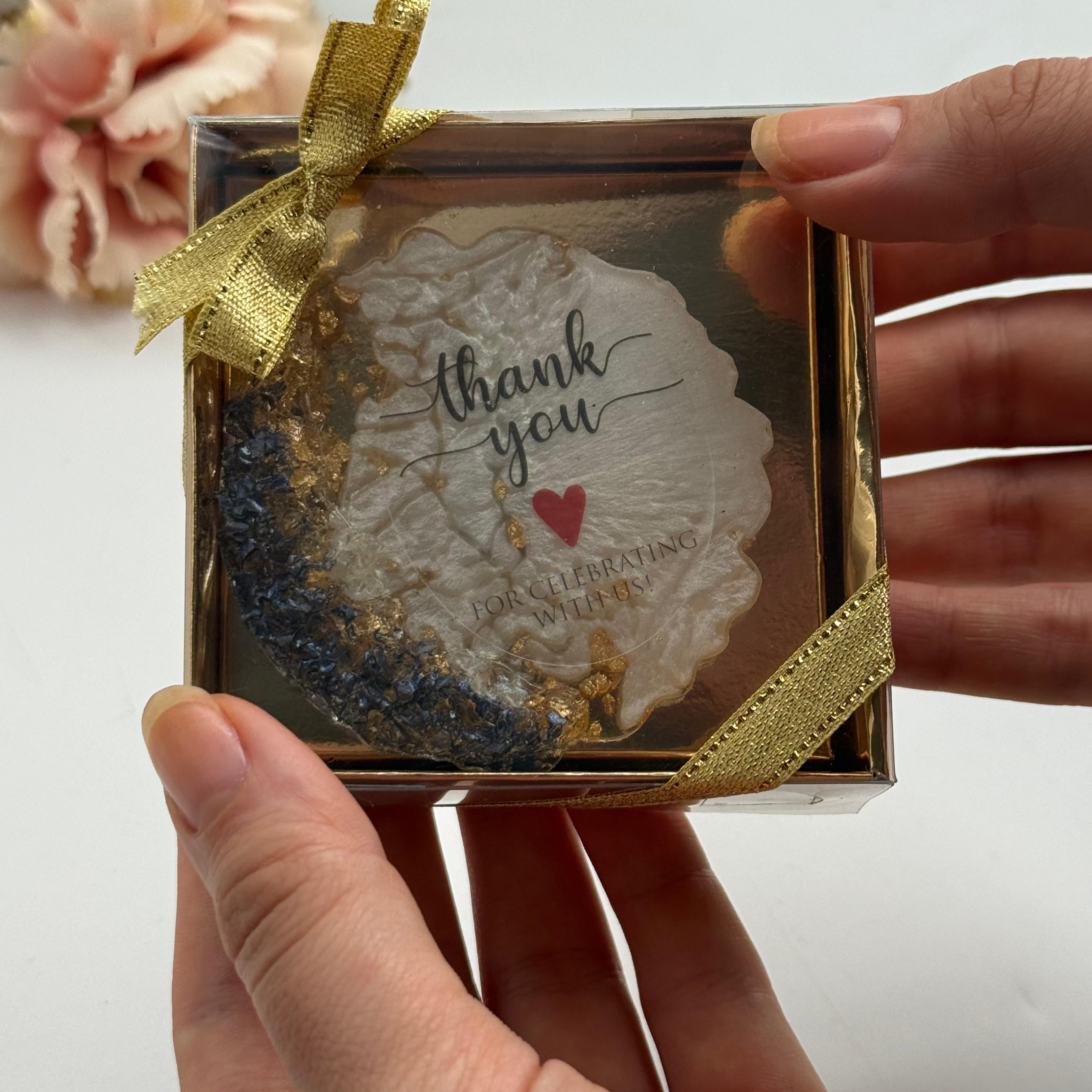 Thank You For Celebrating With Us Resin Wedding Magnet