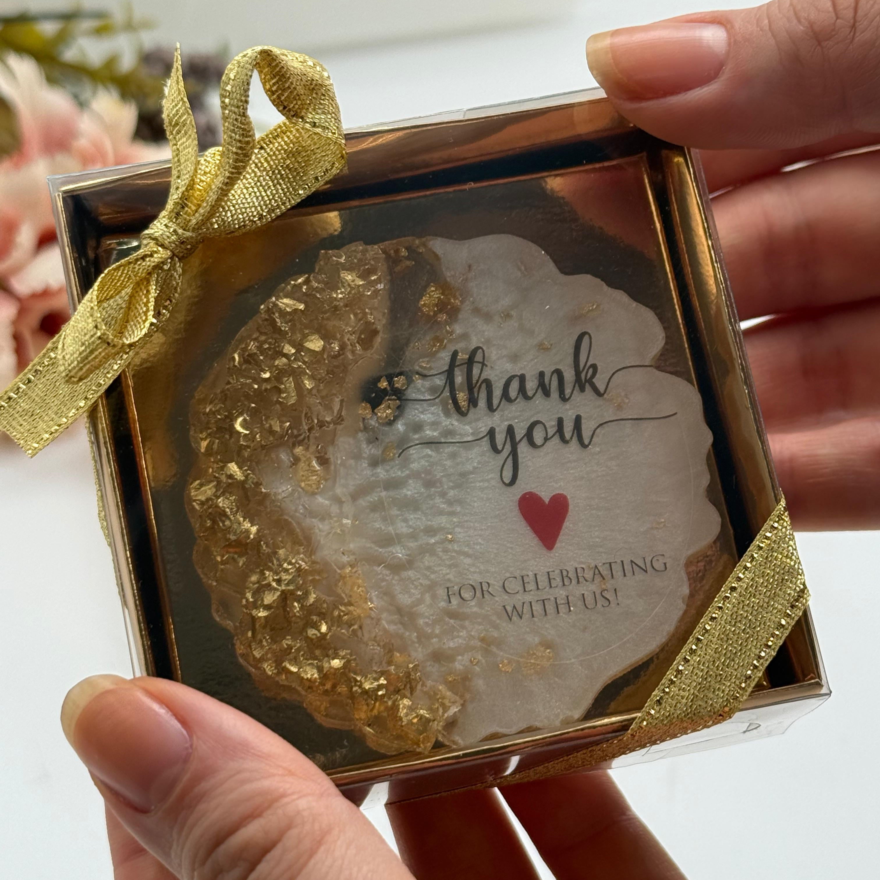 Thank You For Celebrating With Us Resin Wedding Magnet