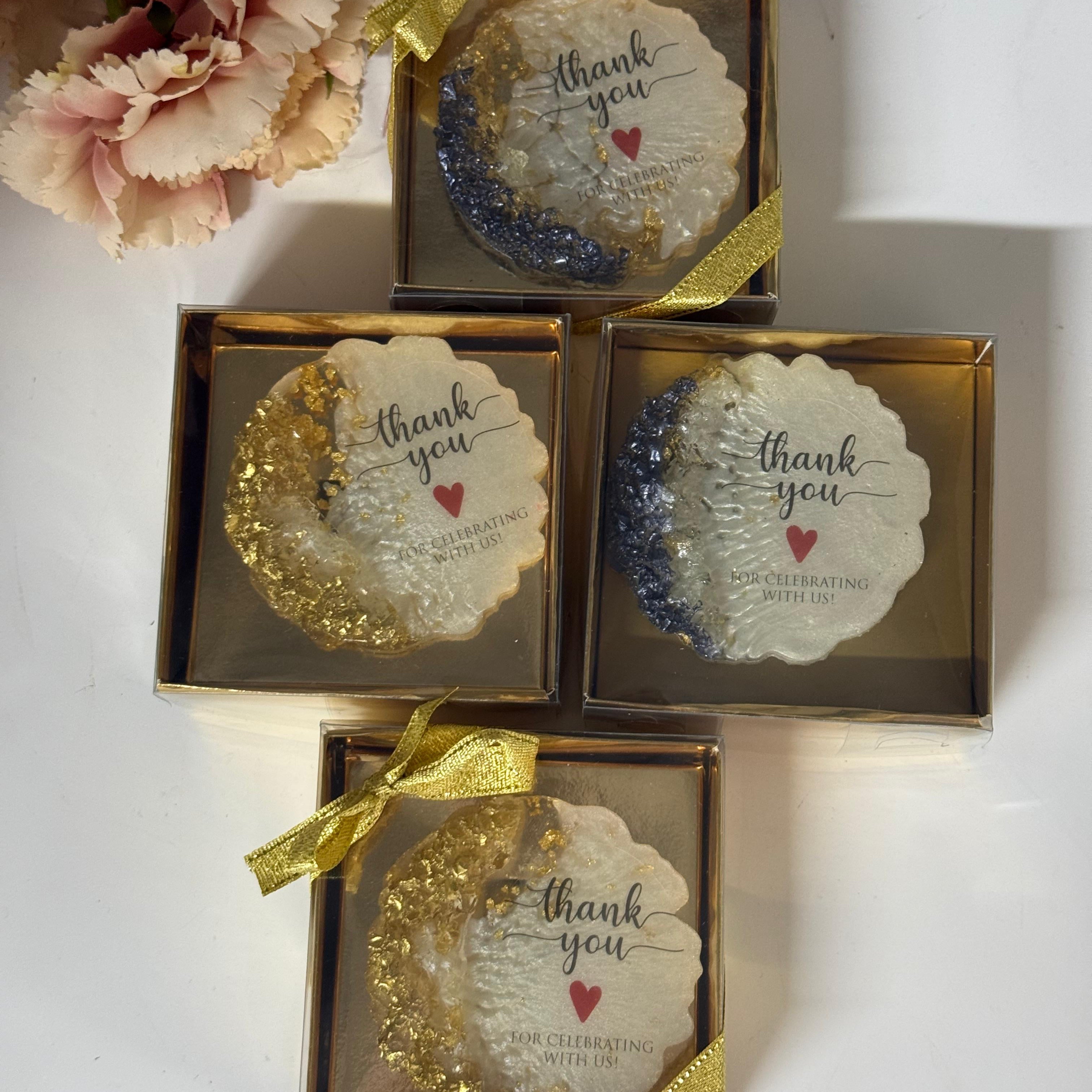 Thank You For Celebrating With Us Resin Wedding Magnet