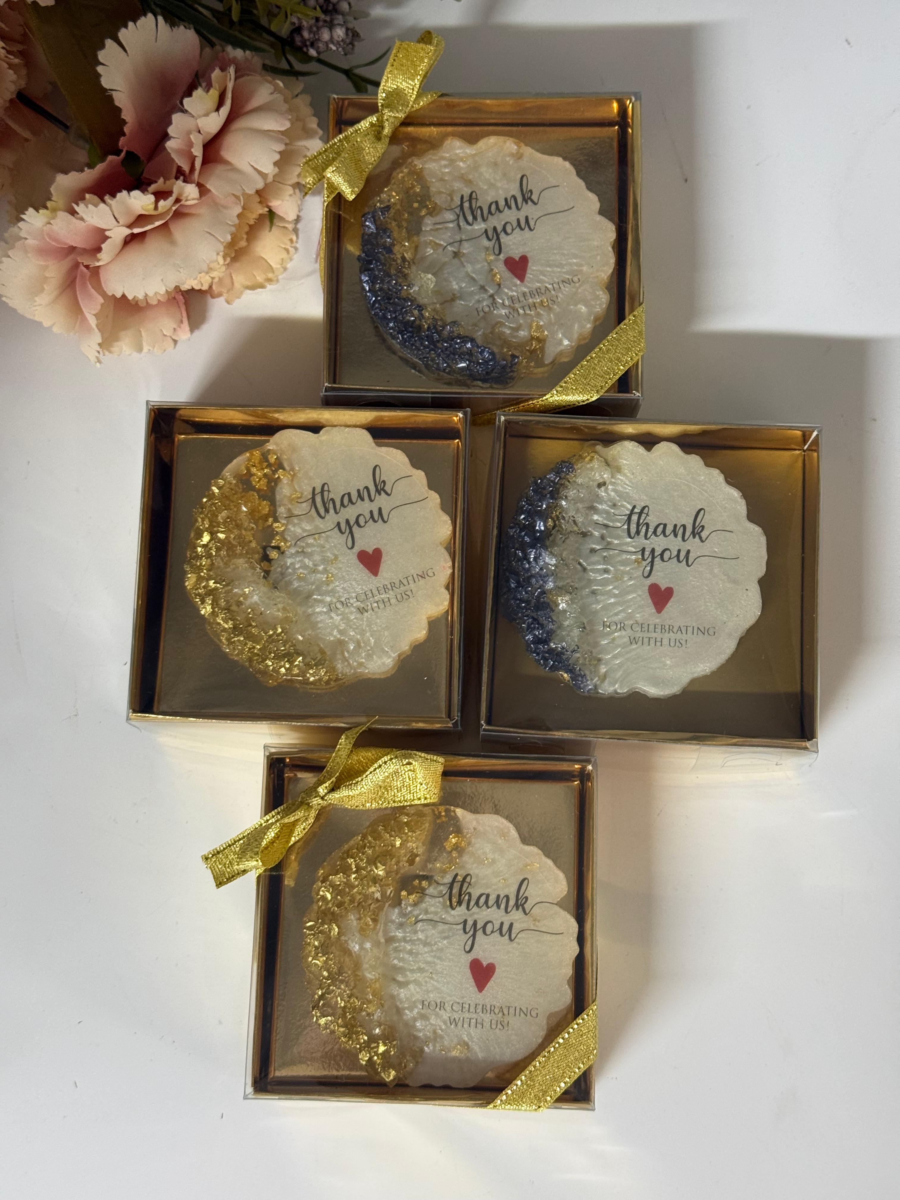 Thank You For Celebrating With Us Resin Wedding Magnet