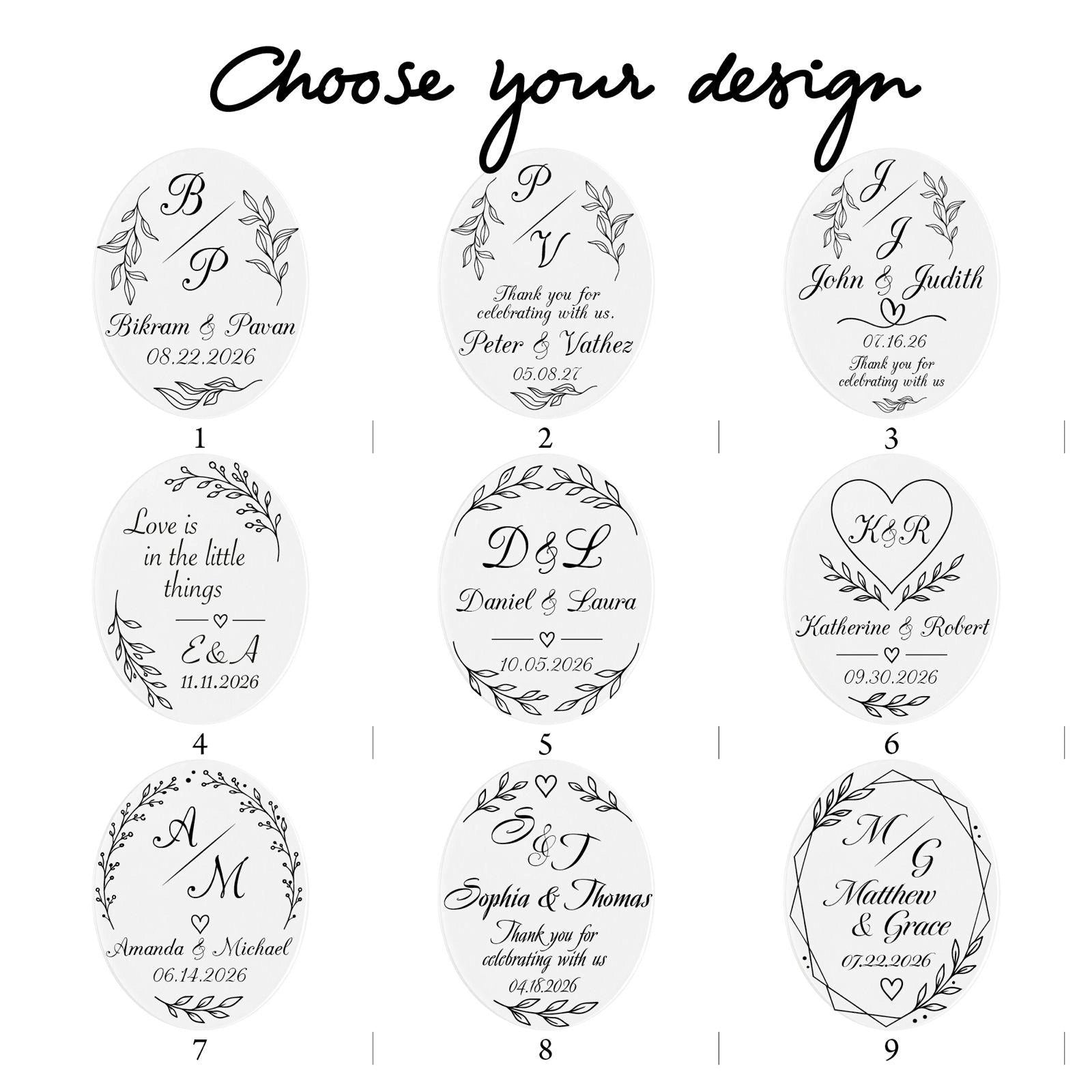 Custom Resin Magnet Wedding Favors – Personalized Epoxy Bridal Shower Gifts for Guests
