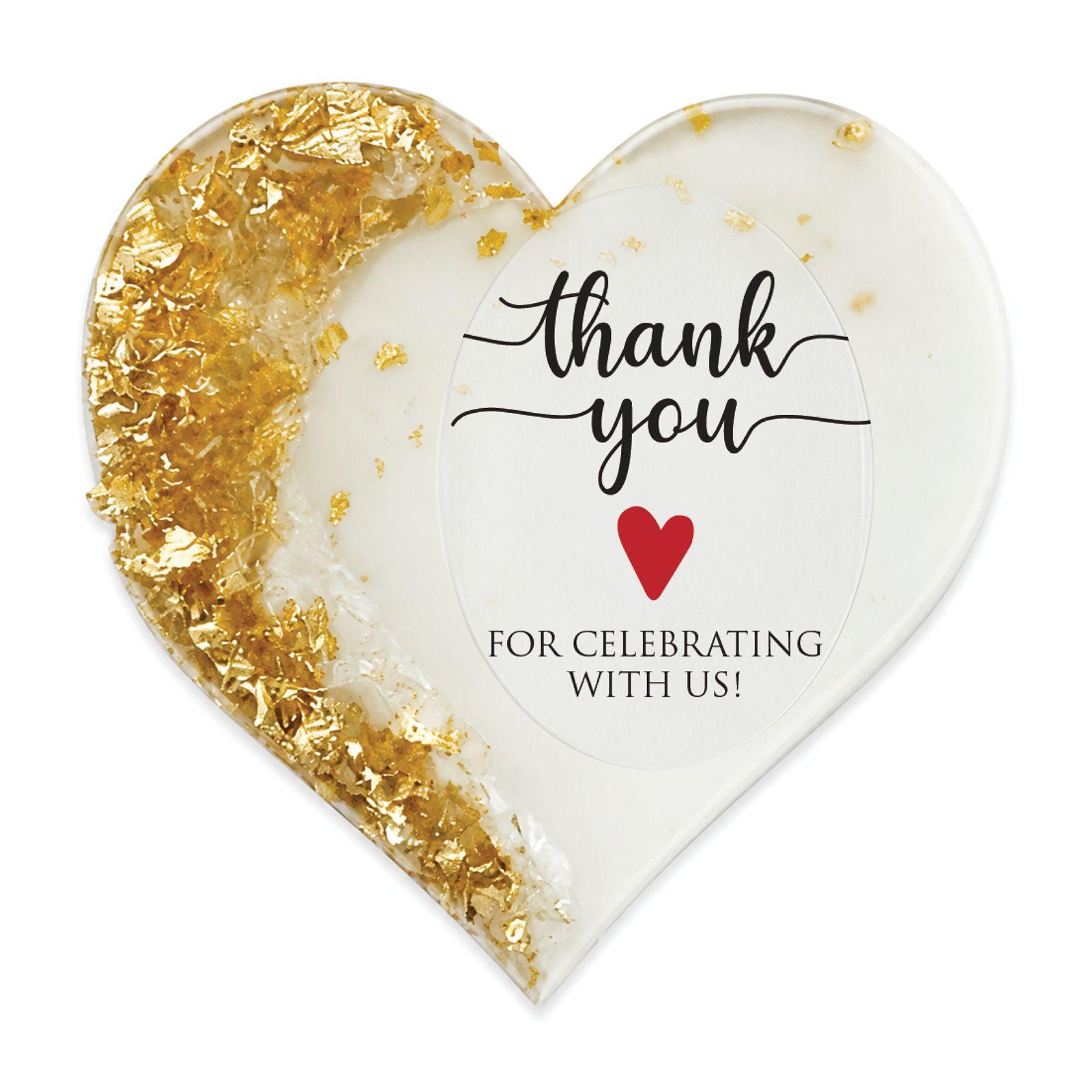 50 PCS Thank You for Celebrating With Us Gift Box – Custom Resin Magnet & Chocolate Wedding Favors
