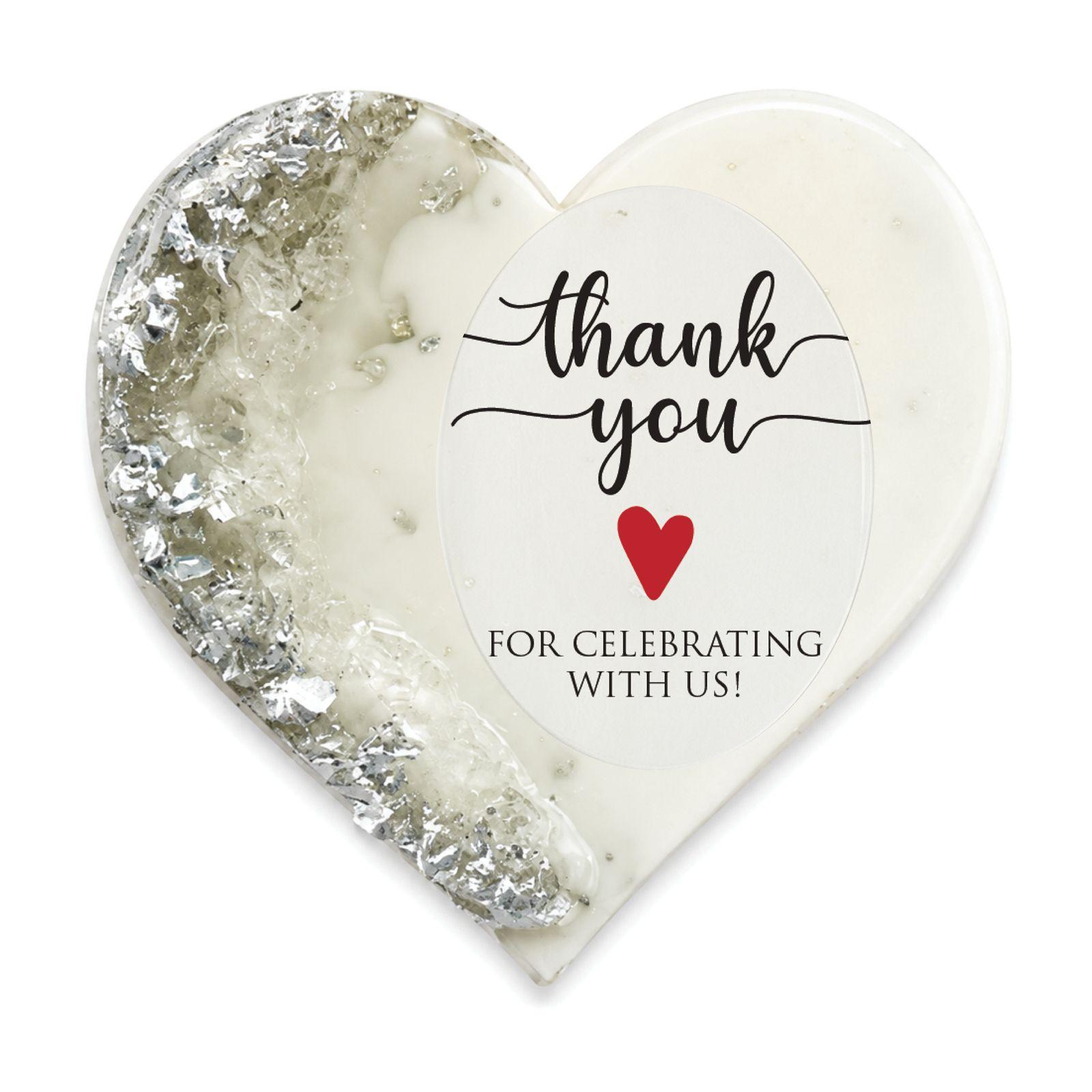 50 PCS Thank You for Celebrating With Us Gift Box – Custom Resin Magnet & Chocolate Wedding Favors