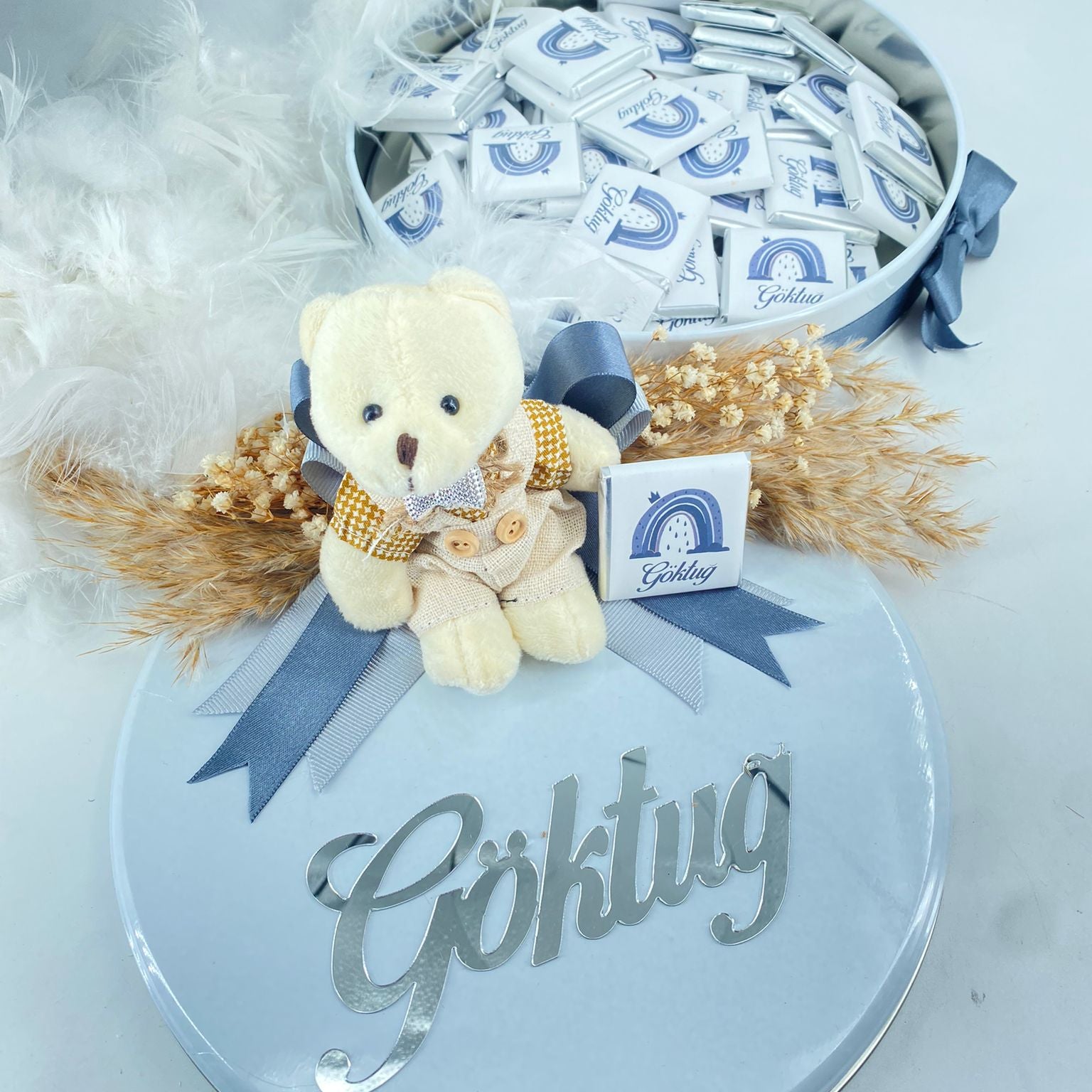 Boy Baby Chocolate with Plexi Metal Box