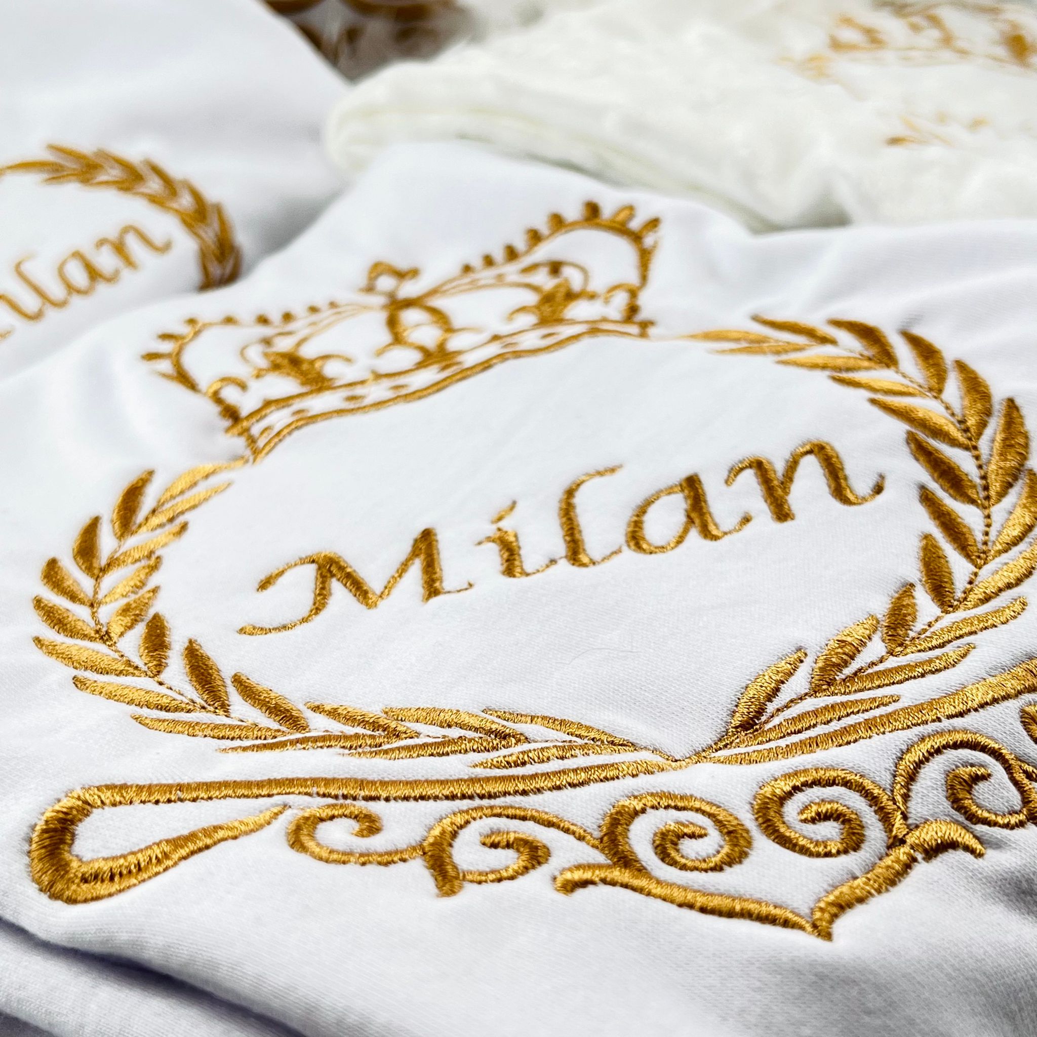 Embroidered Baby Hospital Set and Pillow