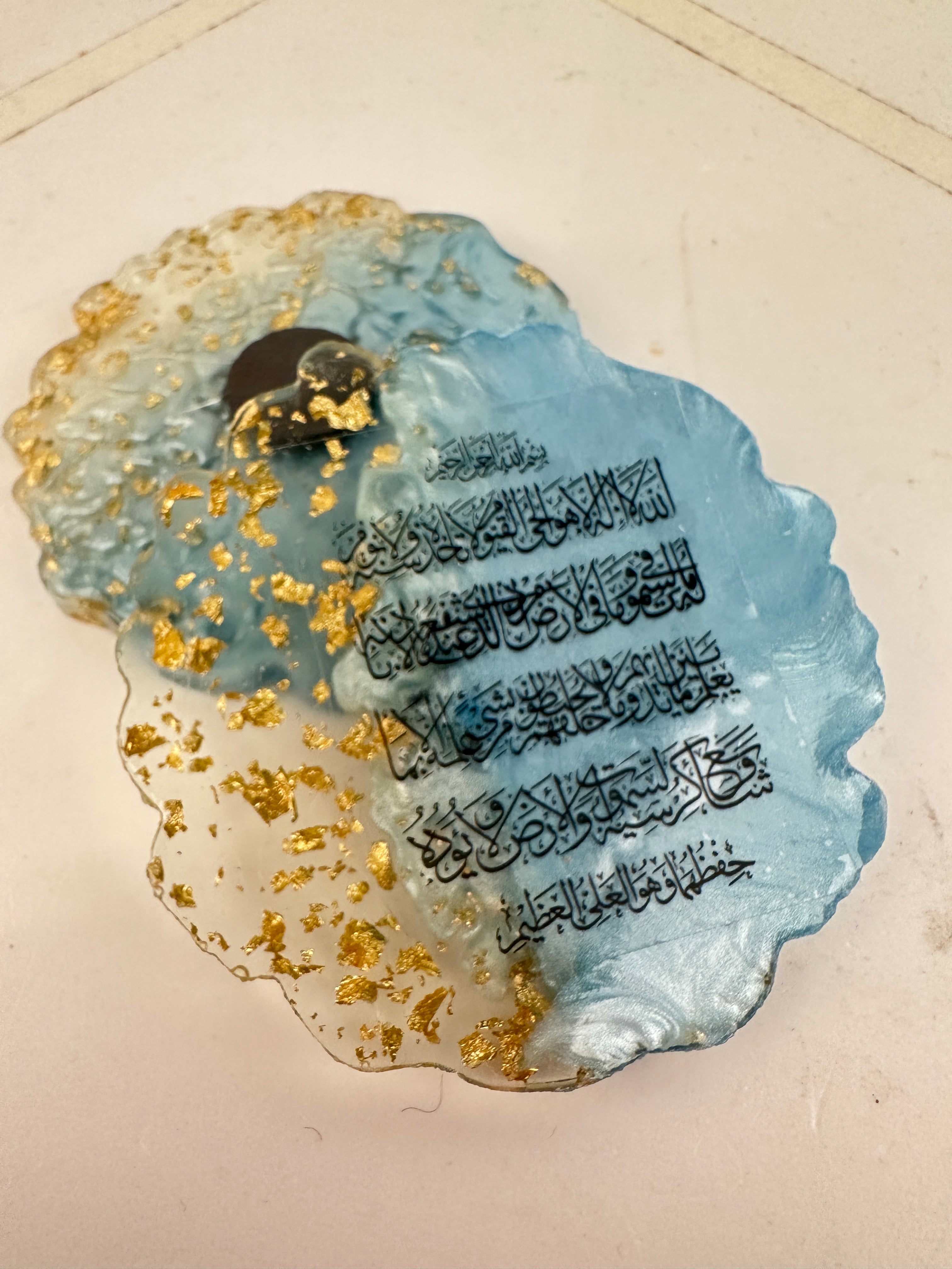 Ayatel Kursi BABY SHOWER CHOCOLATE Resin Gold Magnet Epoxy Flower Heart Theme High Quality Personalized Wedding Party Favor
