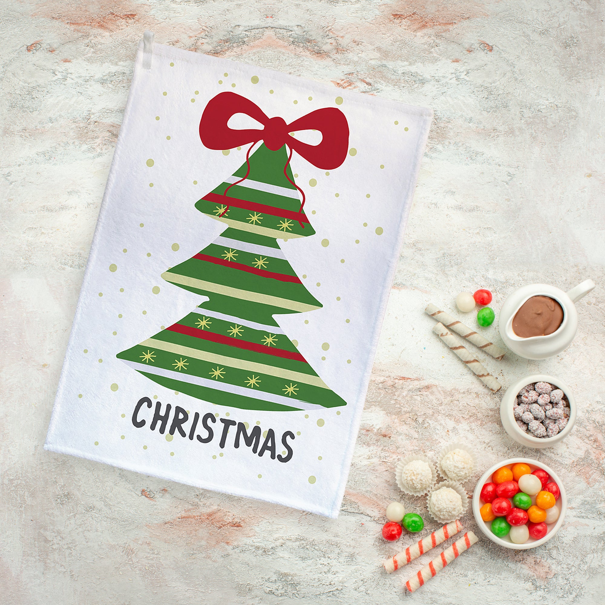 Set of 4 Christmas Themed Kitchen Towels