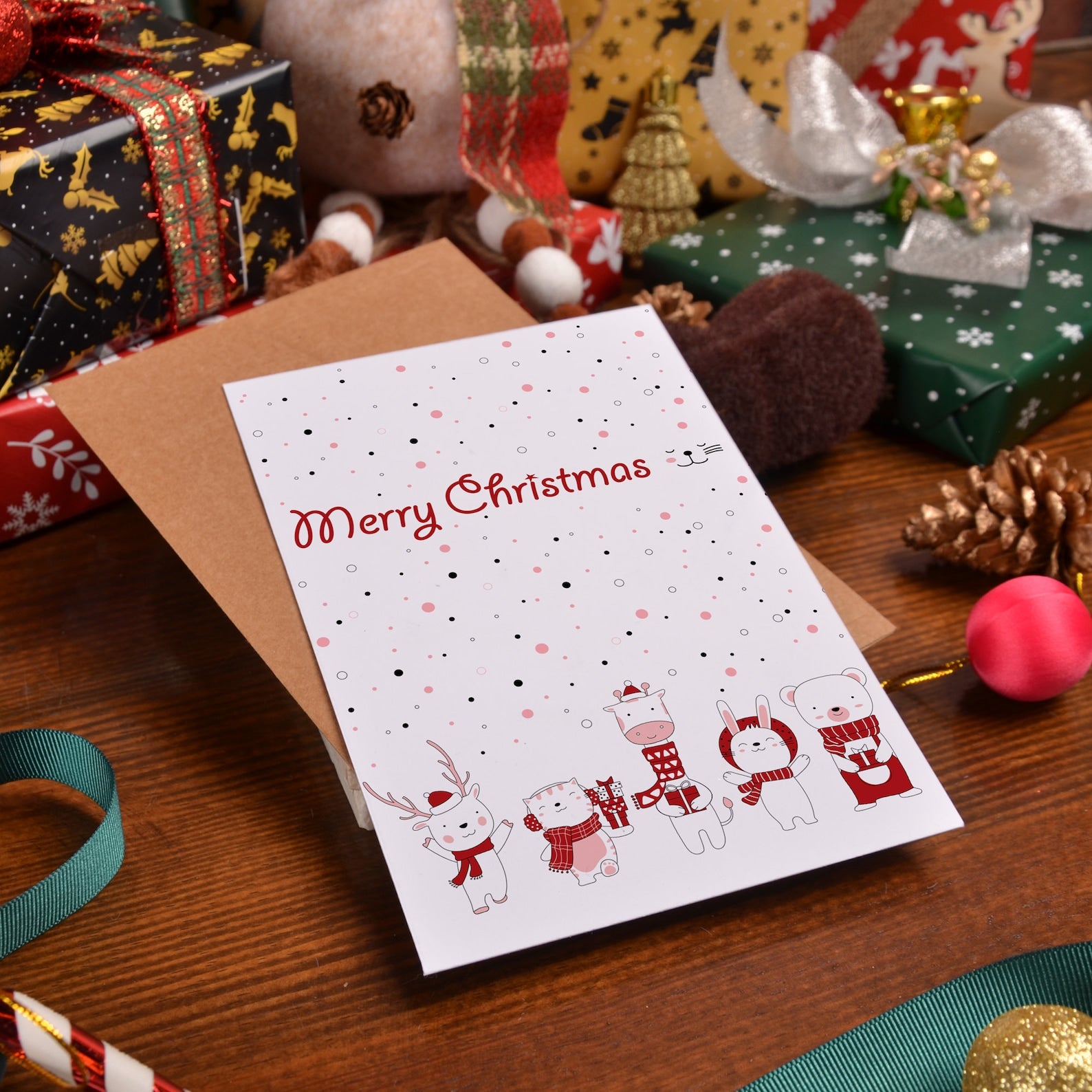 Buoni regalo di Natale | Cartoline d'auguri con messaggio di buon Natale