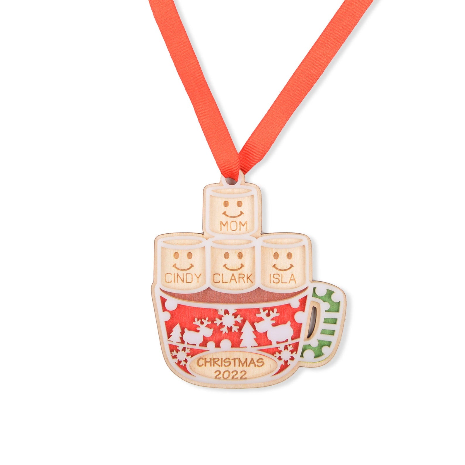 Personalized Marshmallows Christmas Ornament
