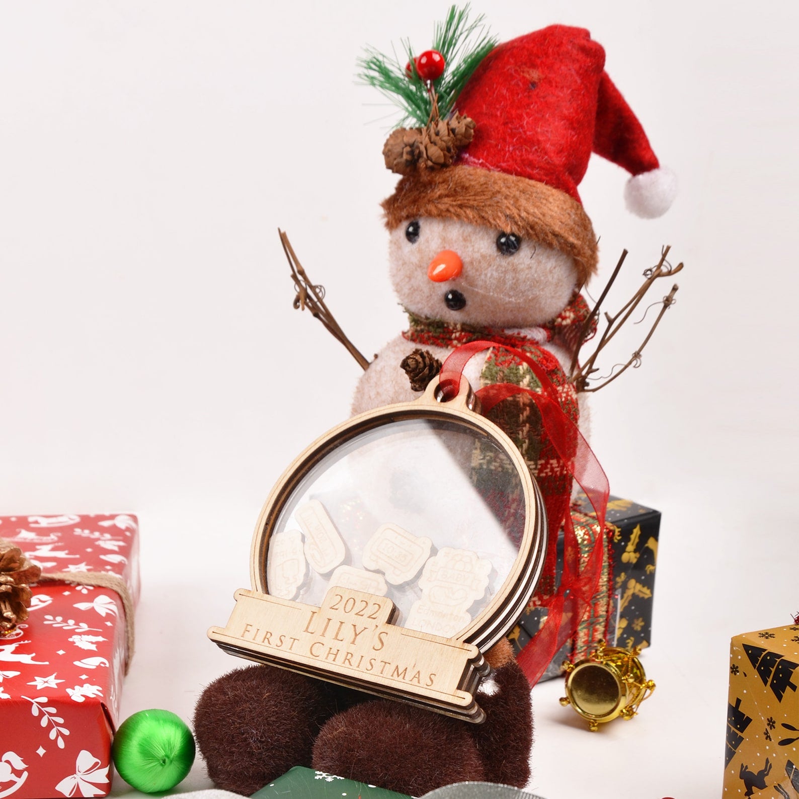 Newborn Birth Stats Ornament | 2023 Baby's First Christmas Personalized Ornament